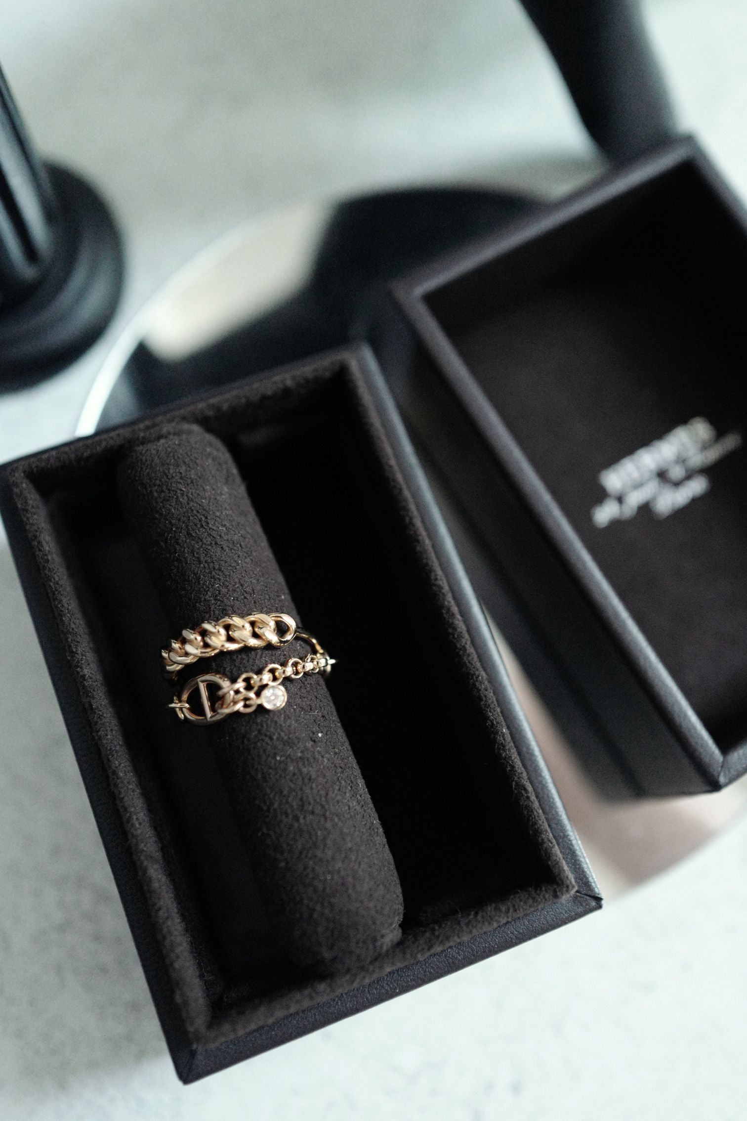NEW Hermès Mix and H Ring 18K Rose Gold Diamond Size 54