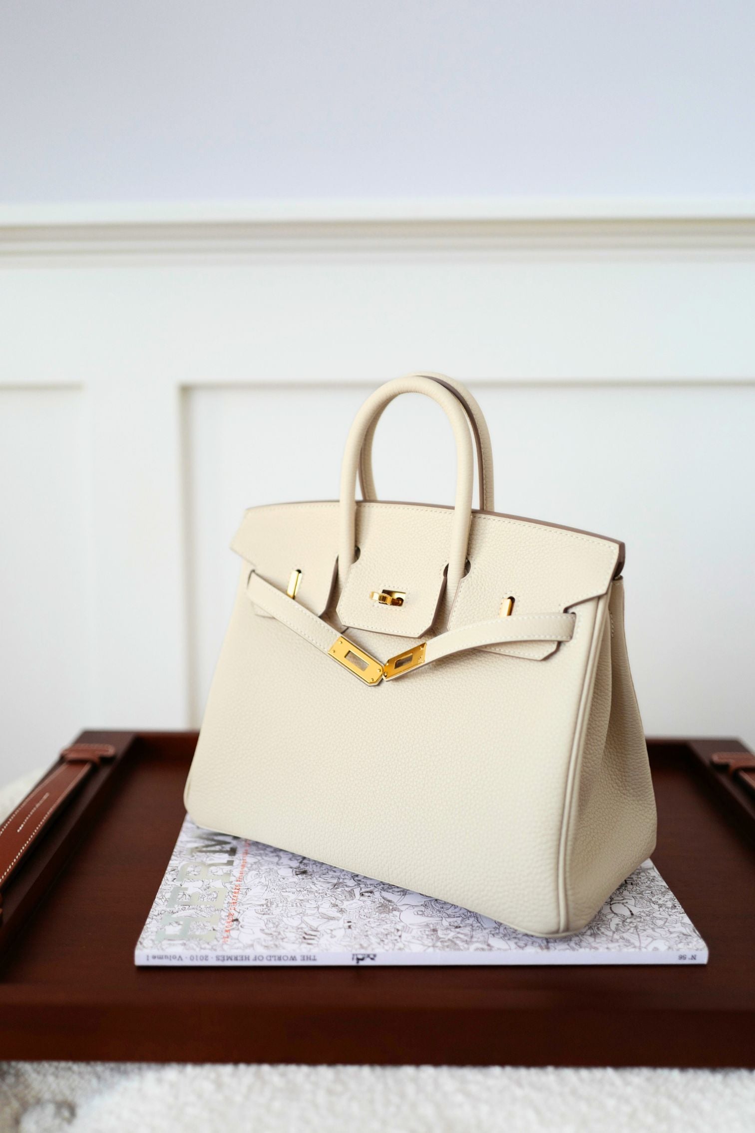 BNIB Hermes Birkin 25 Craie Togo Leather Gold Hardware G Stamp 2026