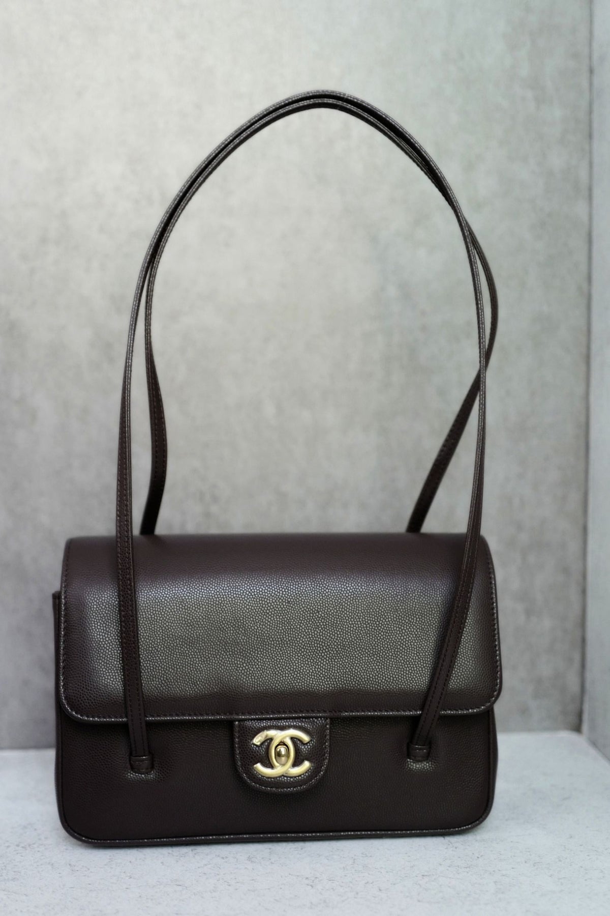 Chanel 26S Preppy Coco 22 Small Brown Grained Calfskin GHW Matthieu Blazy