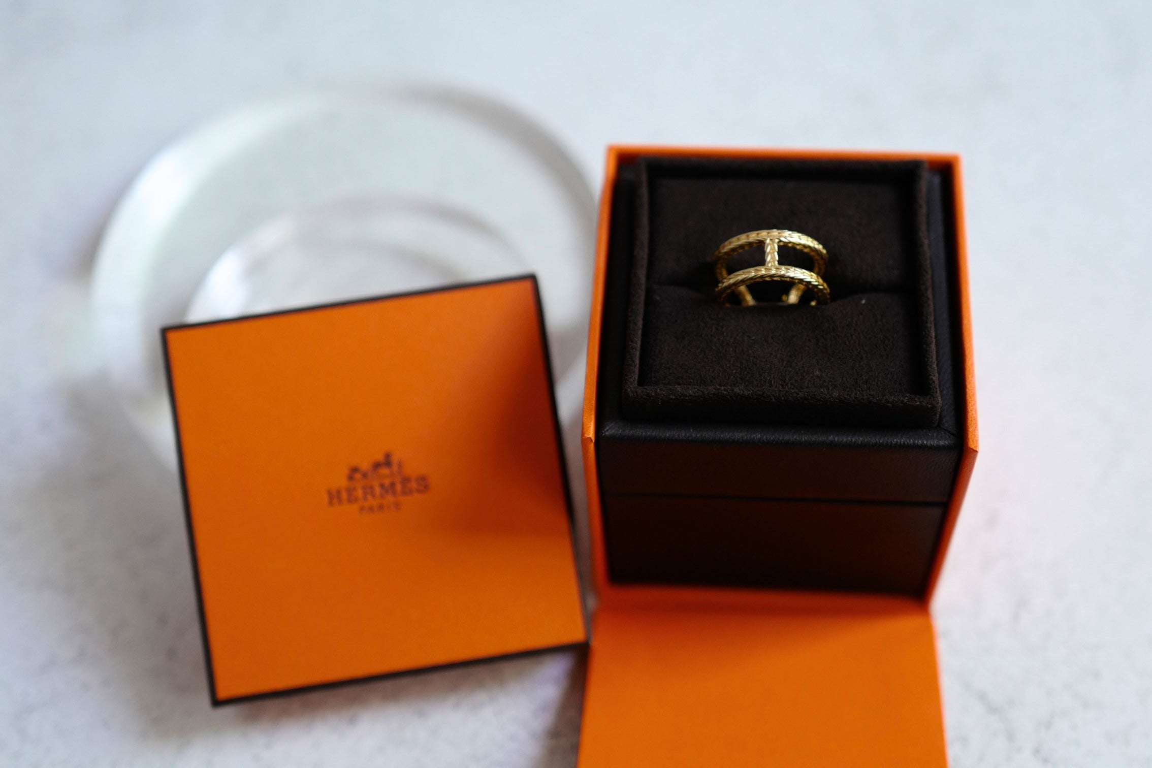 Hermès Chaine d’Ancre Danaé Ring Small Model Yellow Gold 18K Size 52