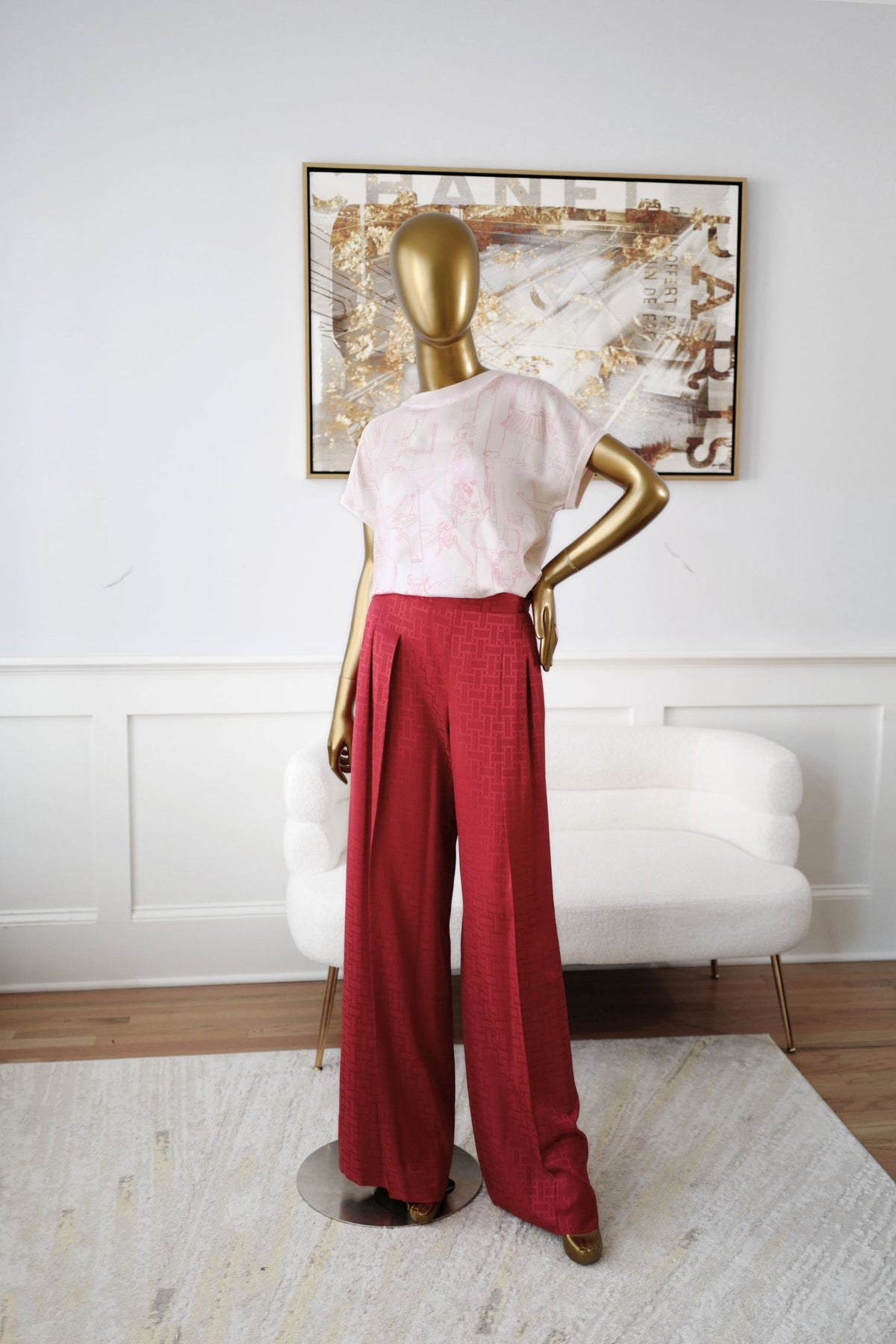 Hermès "Etriers Remix" Short Sleeveless Sweater Pullover Rose Petale Size 36