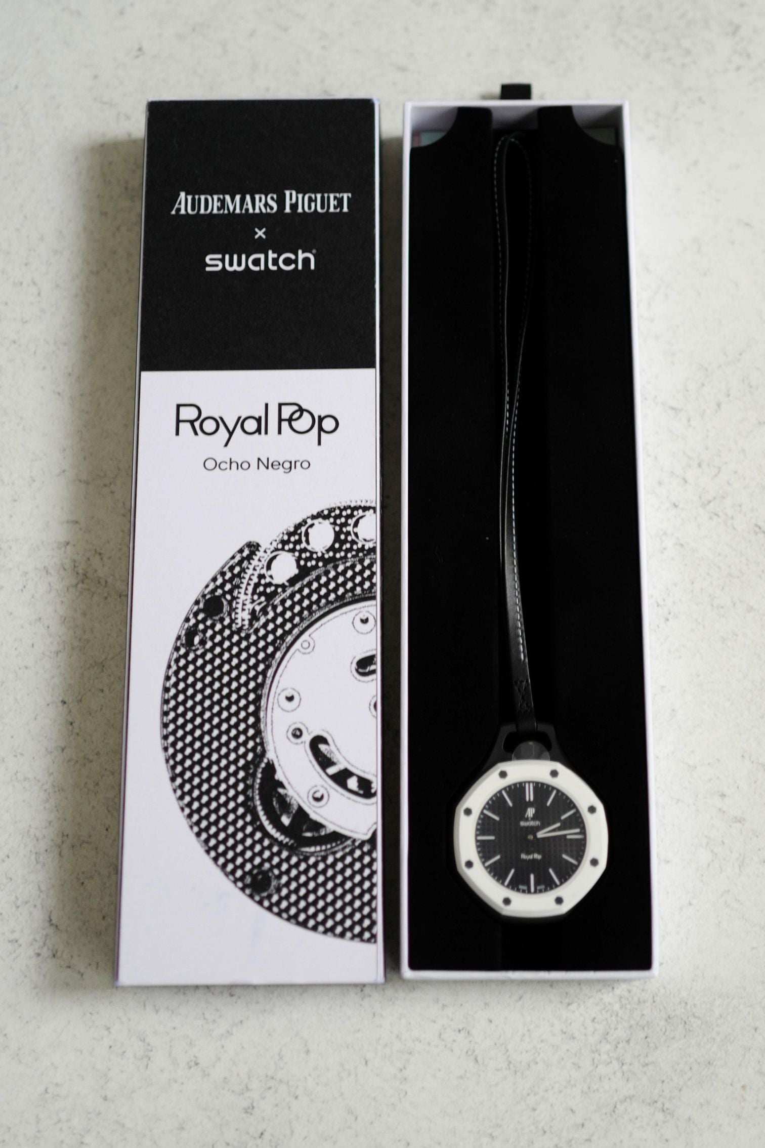 Audemars Piguet x Swatch Royal Pop Panda Black White Mechanical Watch
