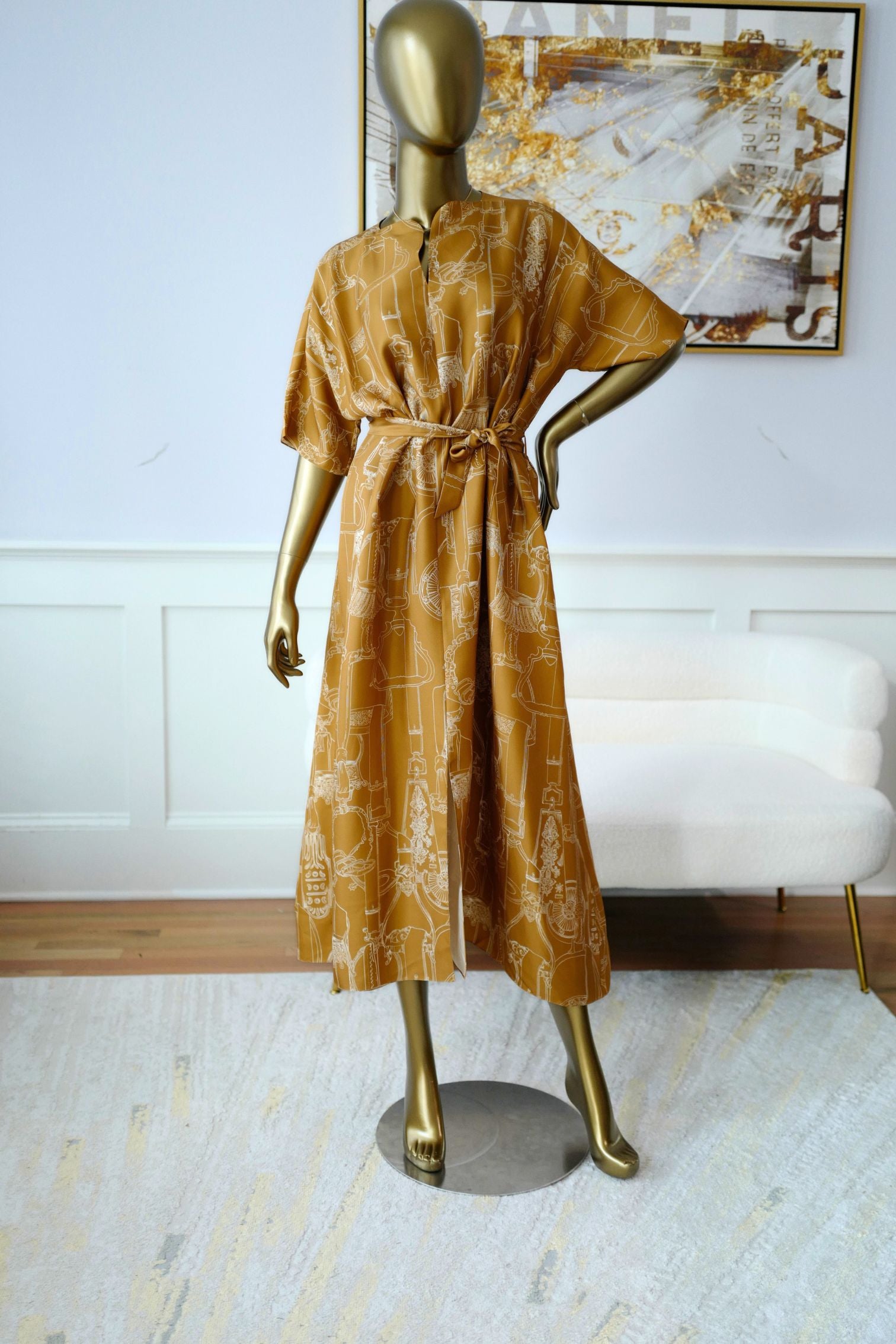 NEW Hermes Etriers Remix Classic Caftan Marron Ocre size 38