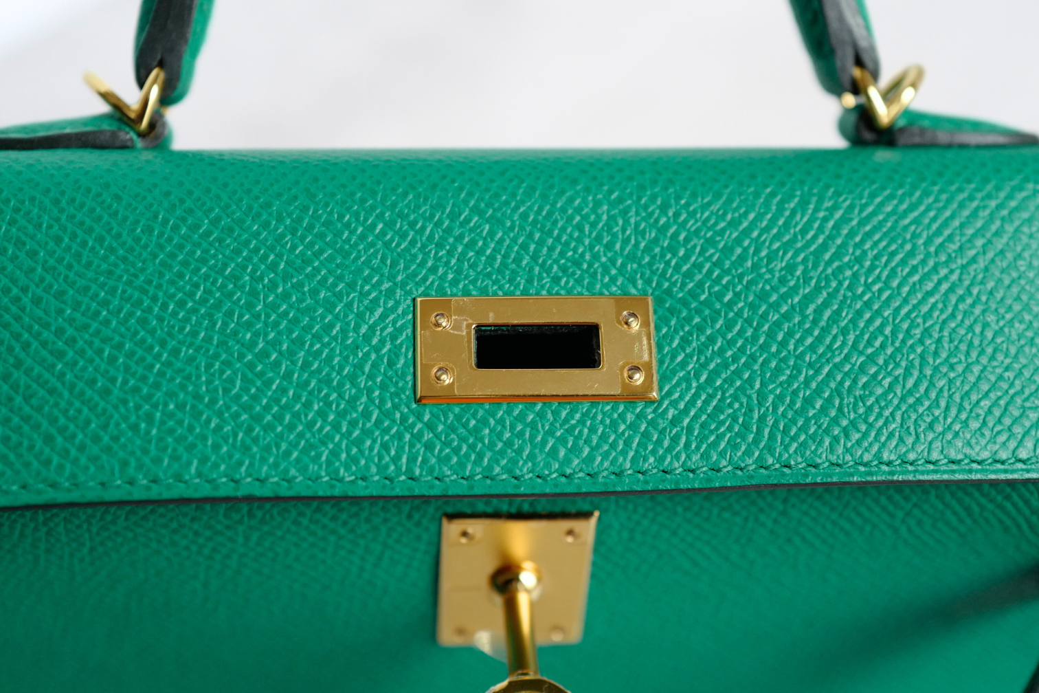 Hermès Mini Kelly 20 Vert Jade Epsom Leather Gold Hardware Z