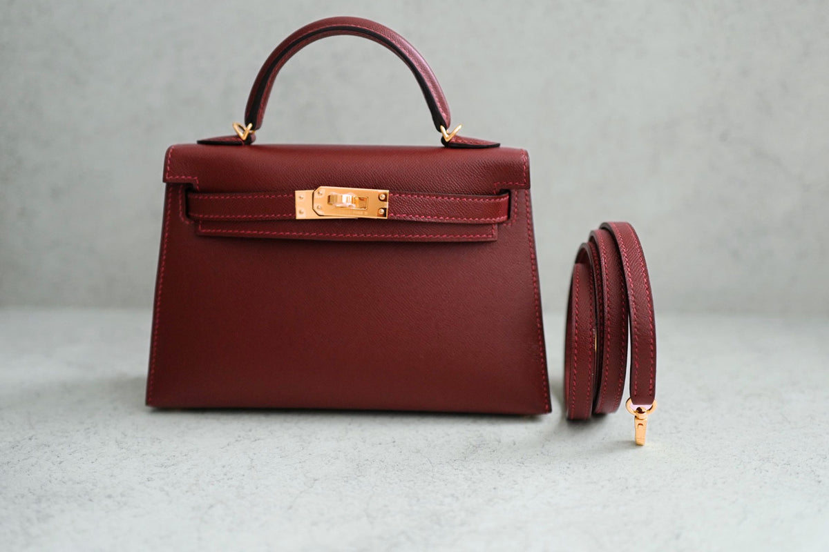NEW Hermès Mini Kelly 20 Rouge H Madame Leather Gold Hardware G Stamp 2026