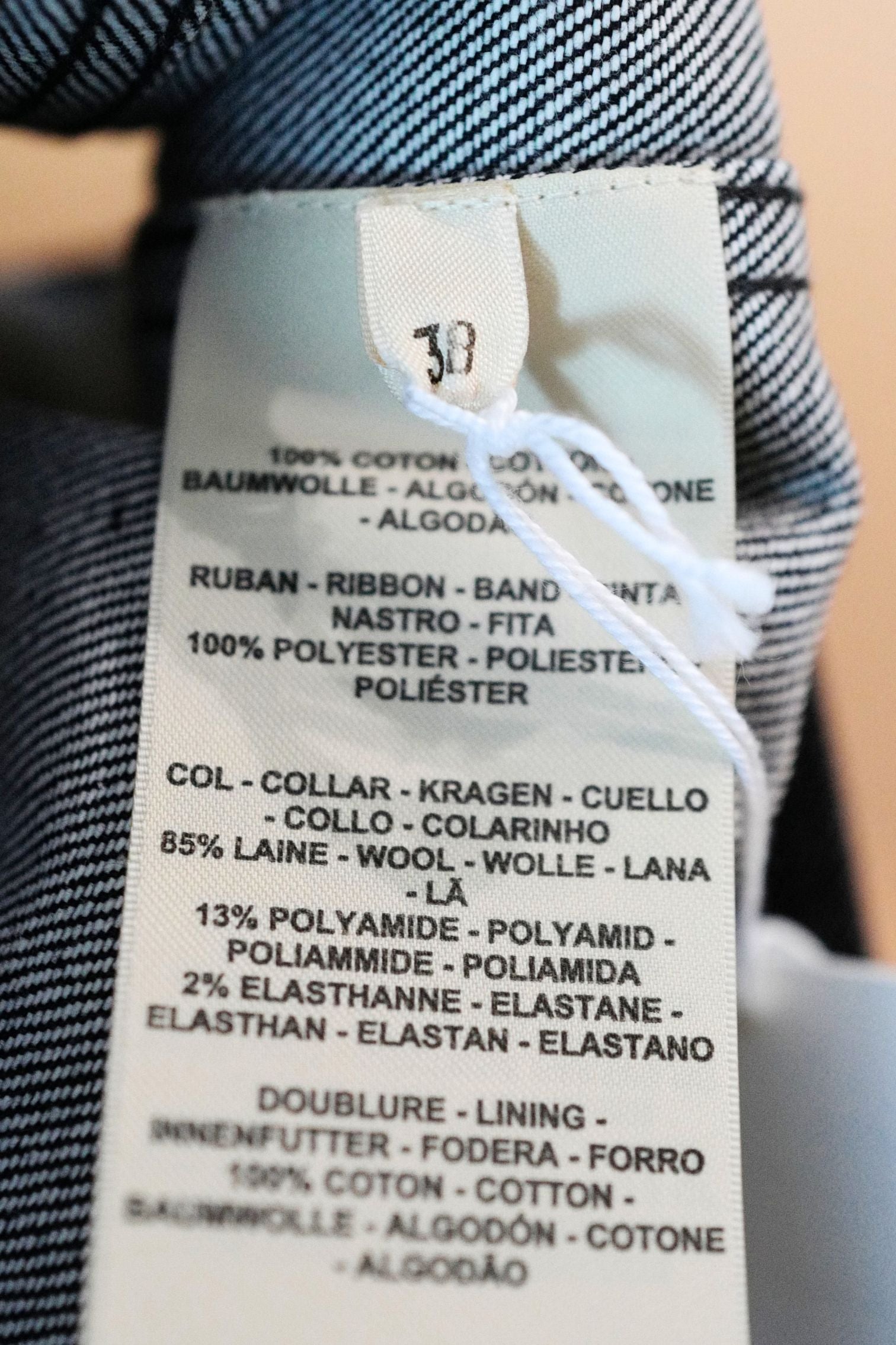 Hermès Sleeveless Vest Jacket Natural Pigment Denim Gris Carbone Size 38