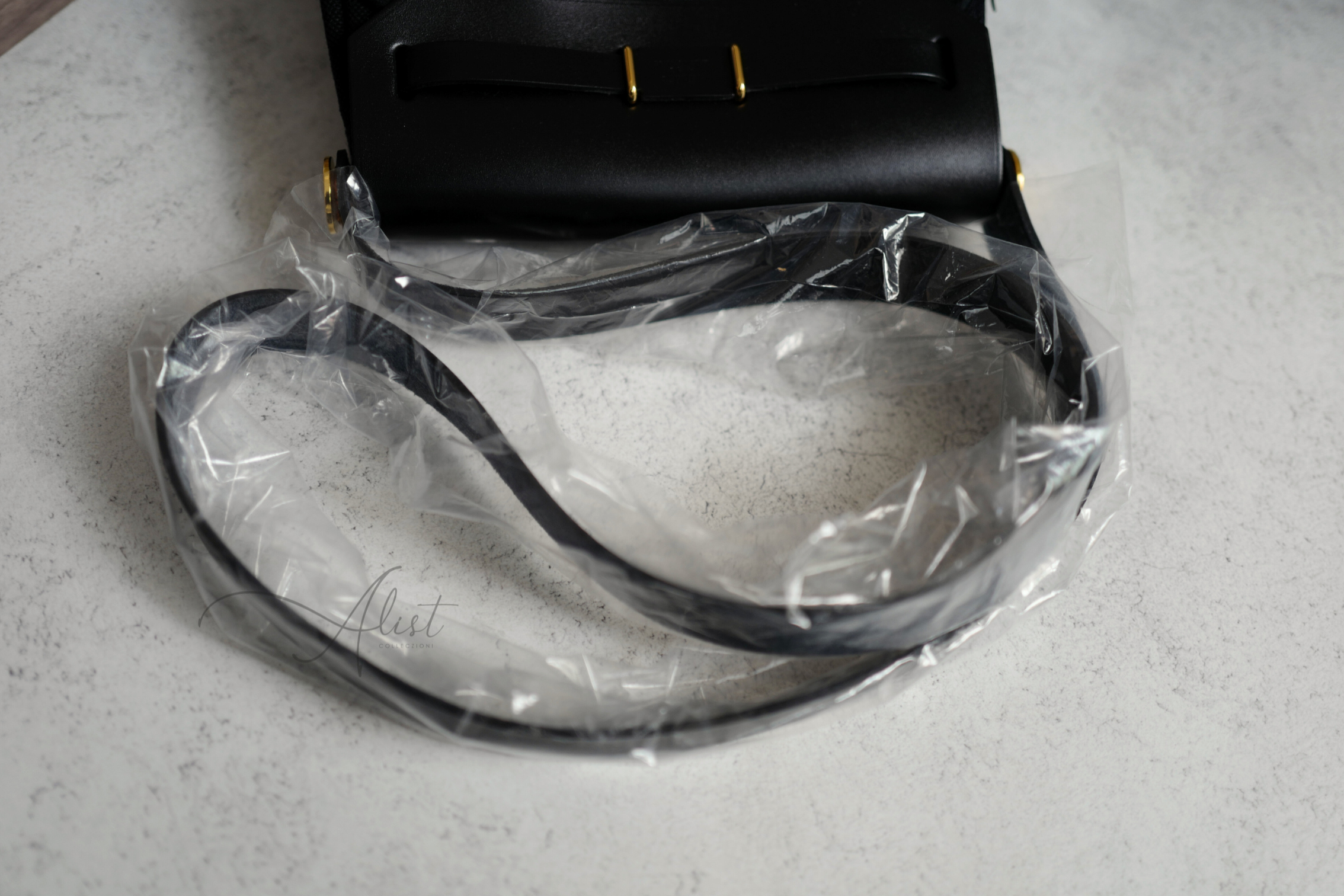 BNIB Hermes Mini Herbag Noir Black / Black With Gold Hardware W New