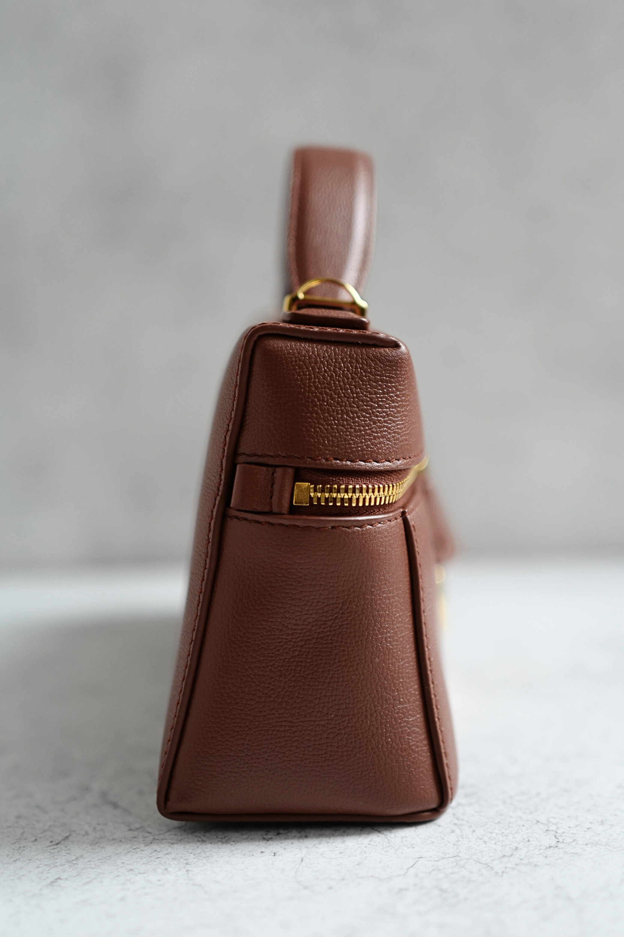 NEW Loro Piana Extra Bag L23 Burnt Tan Sun Gold Calfskin Leather Crossbody Bag