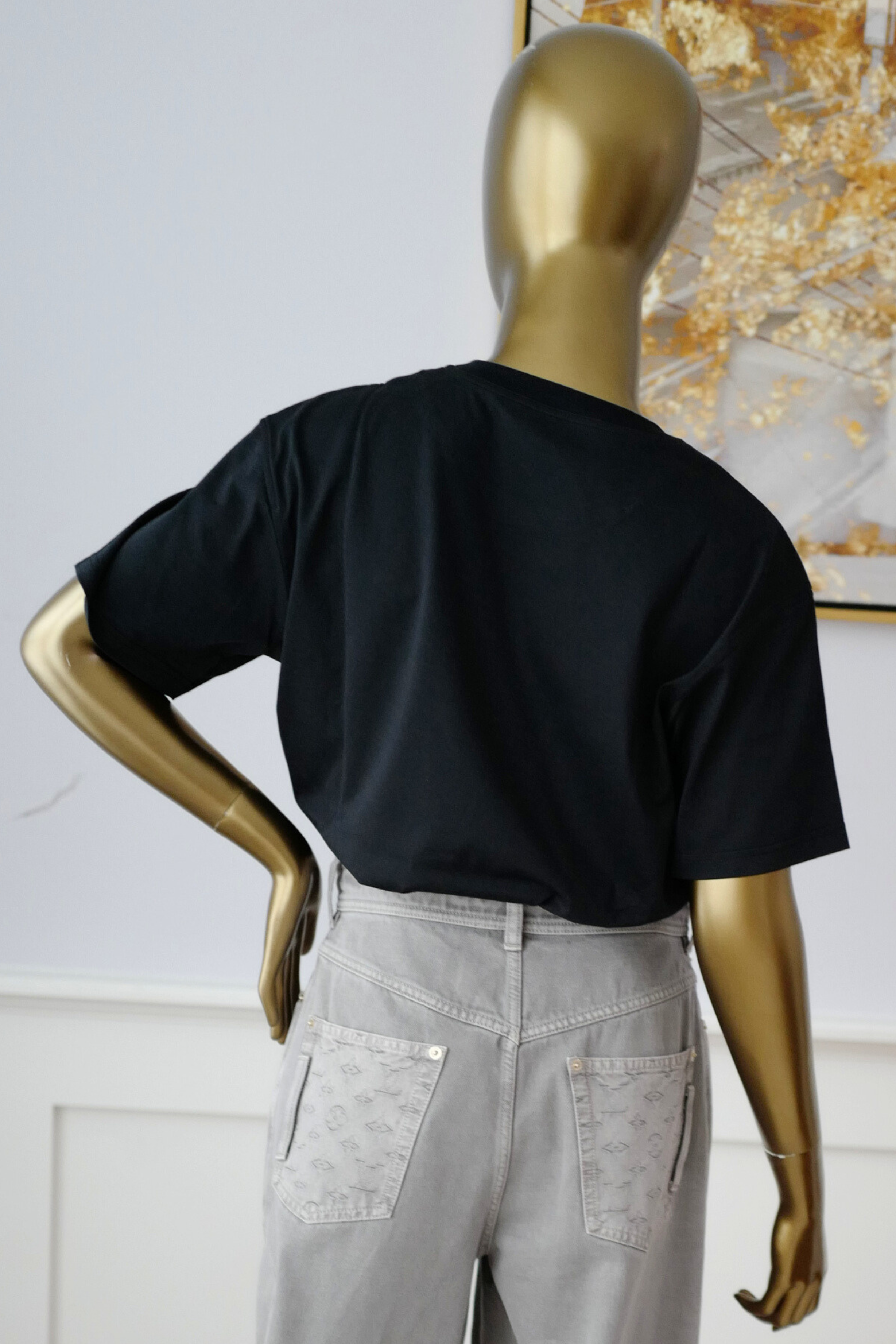 NEW Hermès Palefroi Remix Maxi Imprimé T-Shirt Black Cotton Size 36