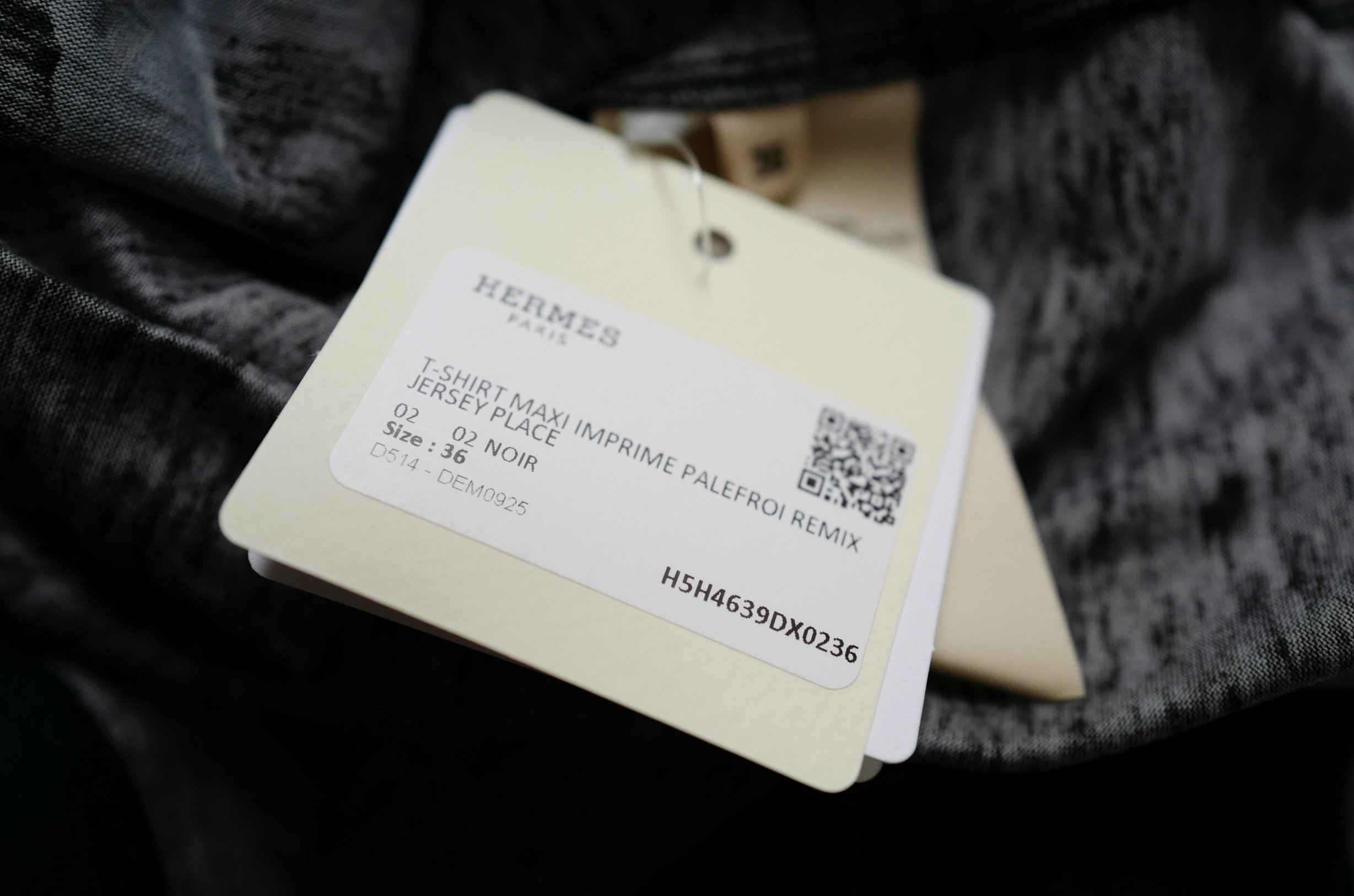 NEW Hermès Palefroi Remix Maxi Imprimé T-Shirt Black Cotton Size 36