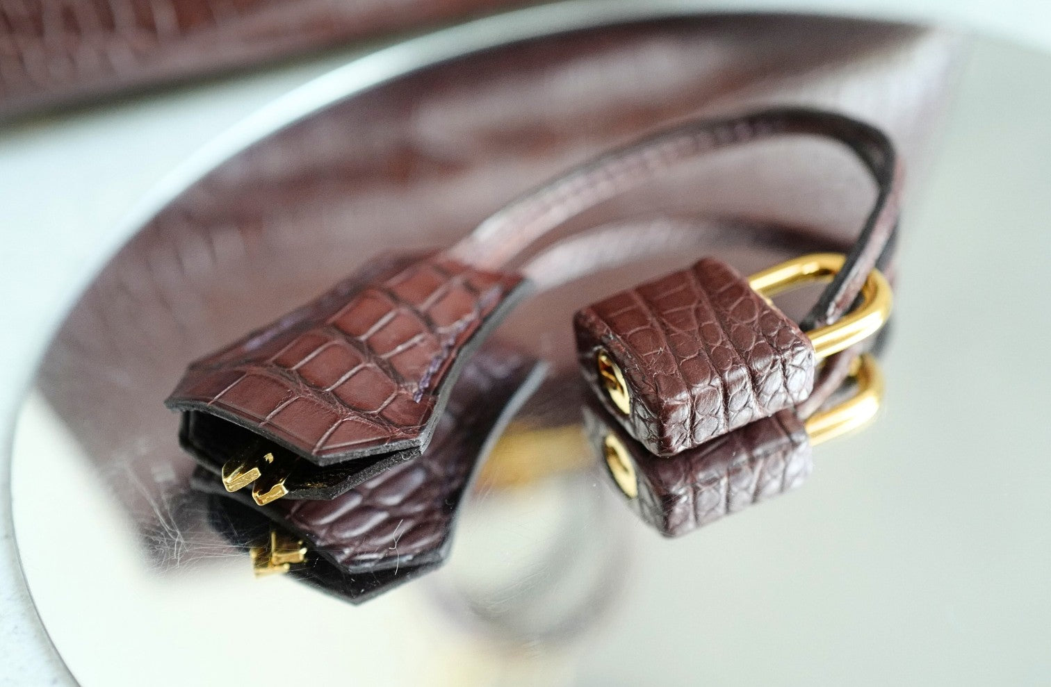 HERMÈS Birkin Sellier 20 Havane Matte Alligator with Gold Hardware