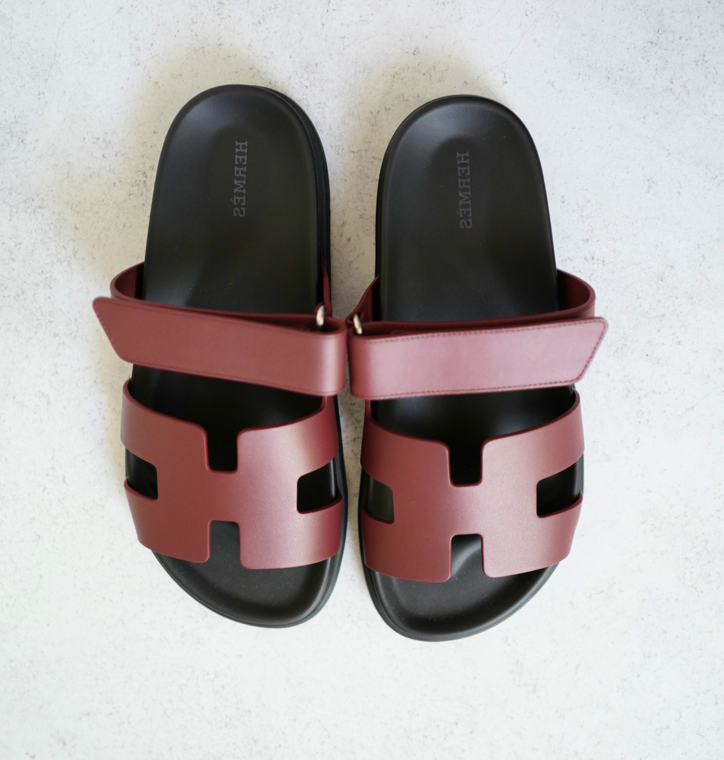 BNIB Hermès Chypre Sandals Rouge H Calfskin Leather Size 38.5