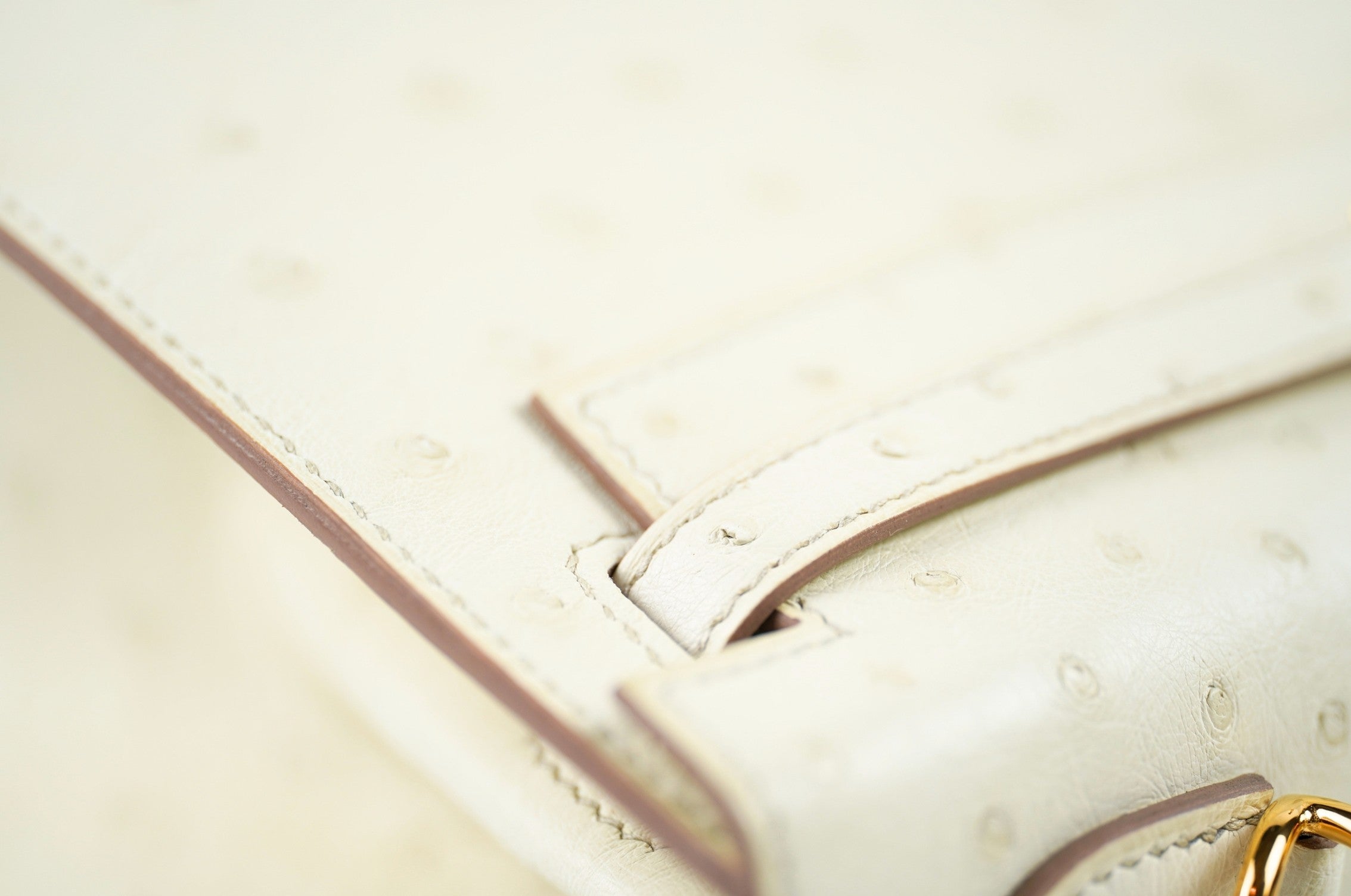 NEW Hermès Kelly 25 Beton Ostrich Gold Hardware U Stamp 2022