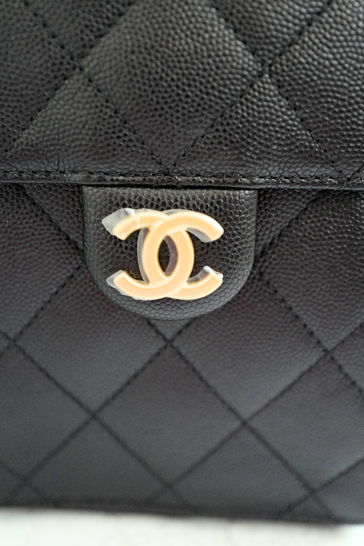 NEW Chanel 25S Small Hobo Bag Black Grained Calfskin with Gold Hardware