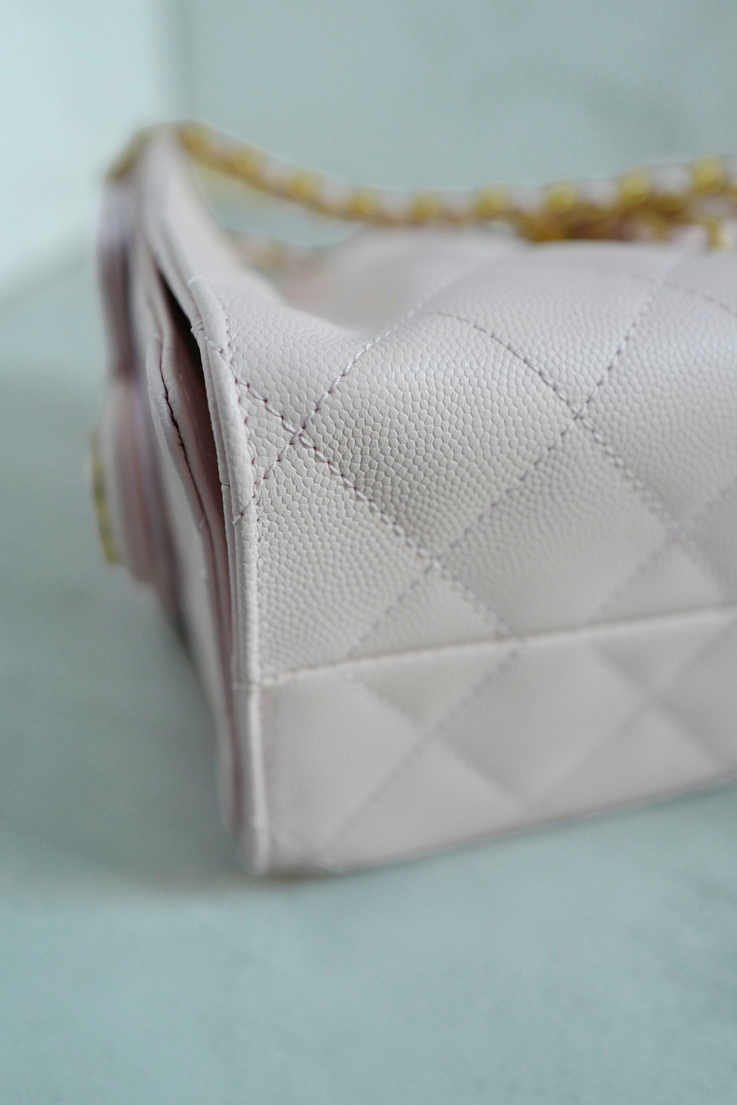 BNIB Chanel 26C Mini Hobo Bag Pink Grained Calfskin with Gold Hardware