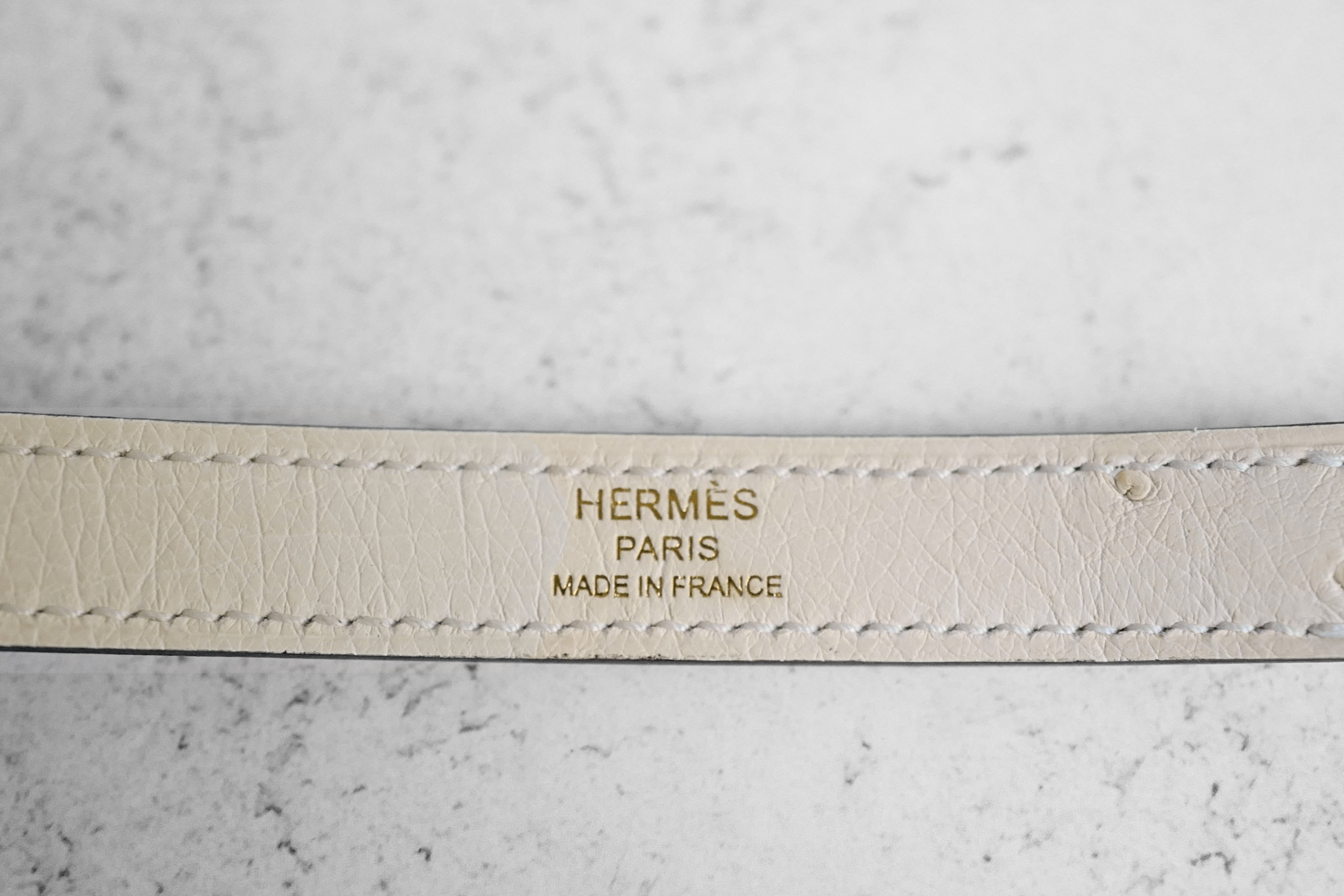 Hermès Kelly II 25 Nata Ostrich Sellier Boréale Gold Hardware G Stamp 2026