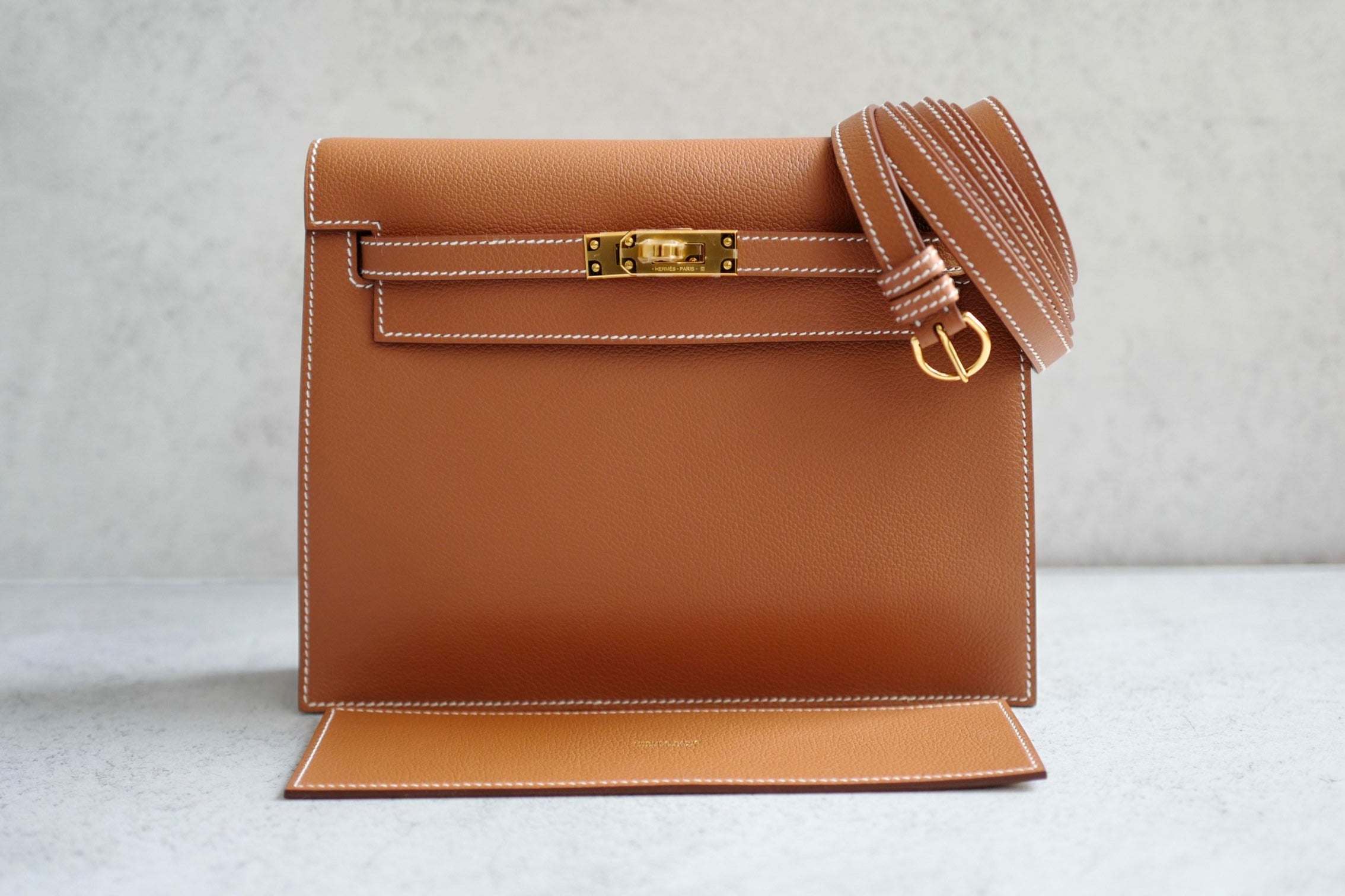 Hermès Kelly Danse Gold Evercolor Calfskin GHW stamp K