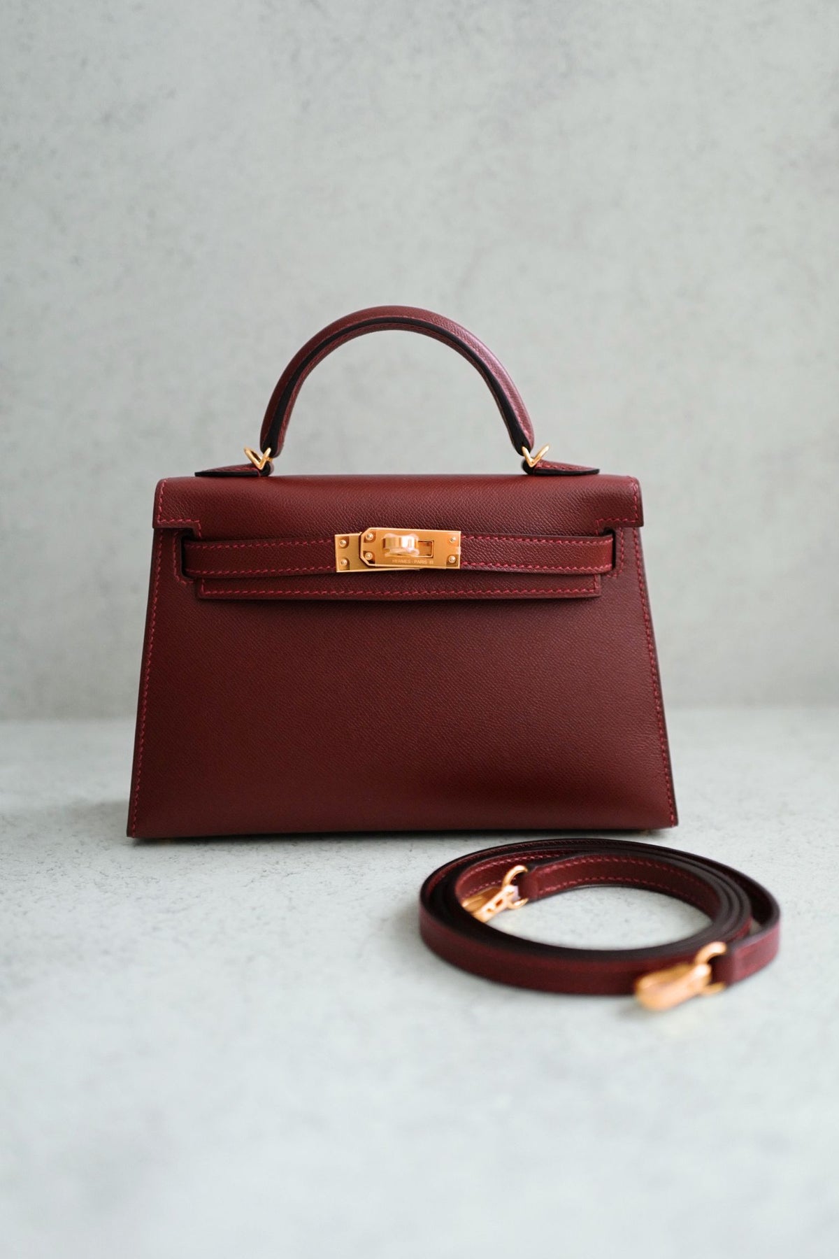 NEW Hermès Mini Kelly 20 Rouge H Madame Leather Gold Hardware G Stamp 2026