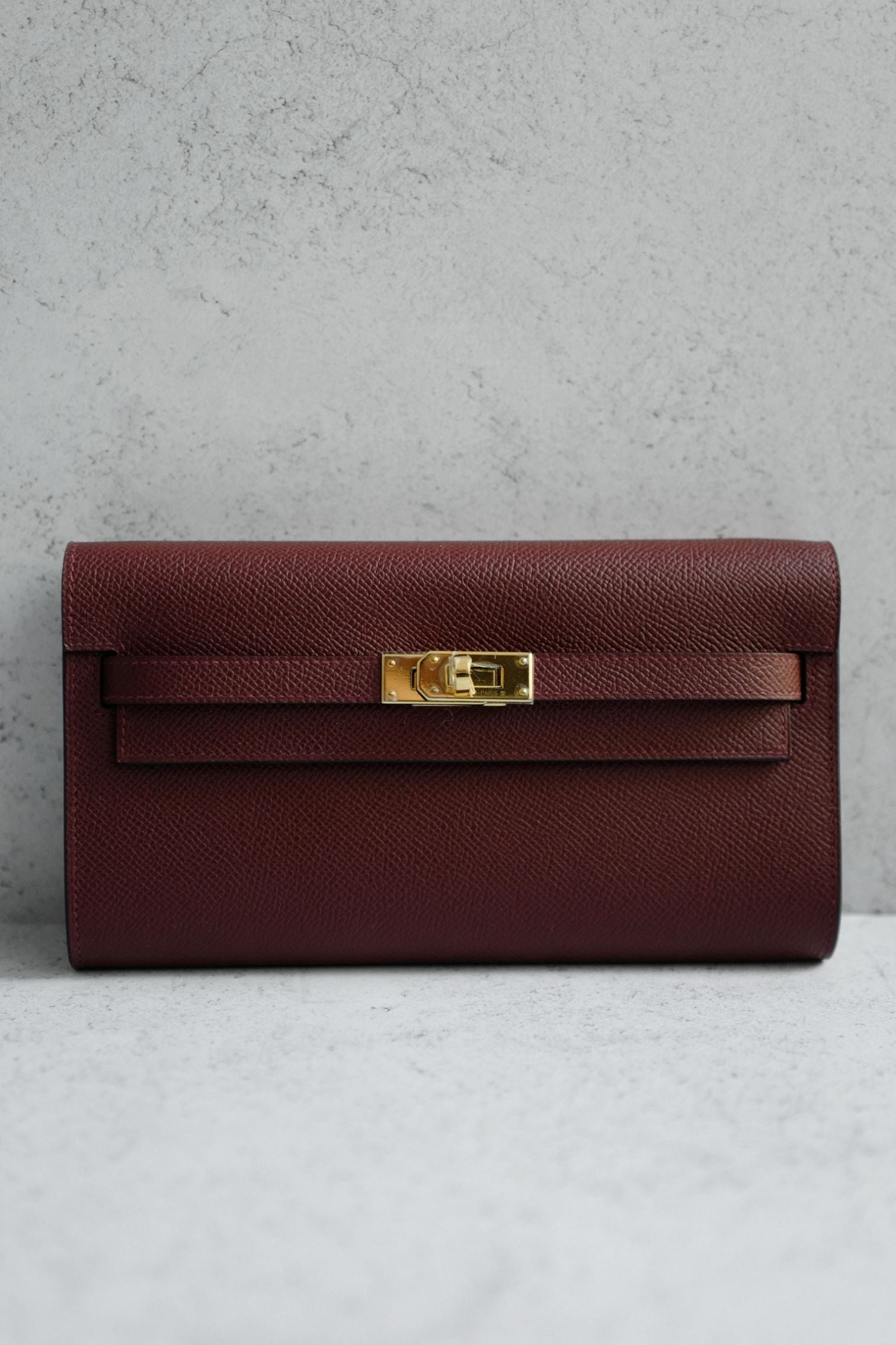 Hermès Kelly Classique To Go Wallet Rouge H Epsom Calfskin GHW G Stamp 2026
