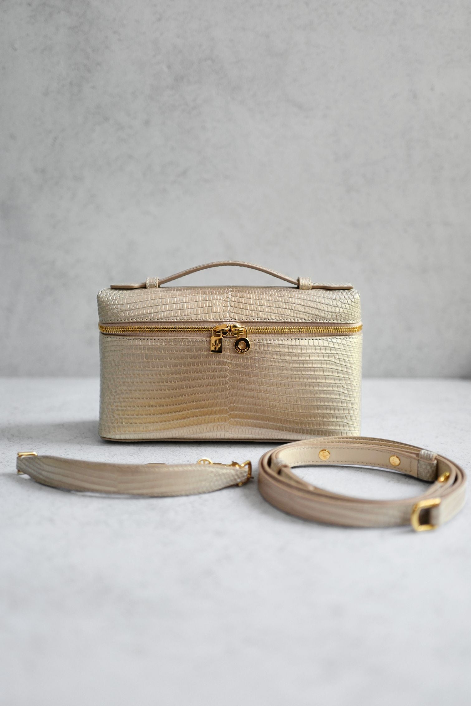 Loro Piana Extra Pocket L19 Lizard Cosmic Whisper/Sun Gold HW Limited Exotic