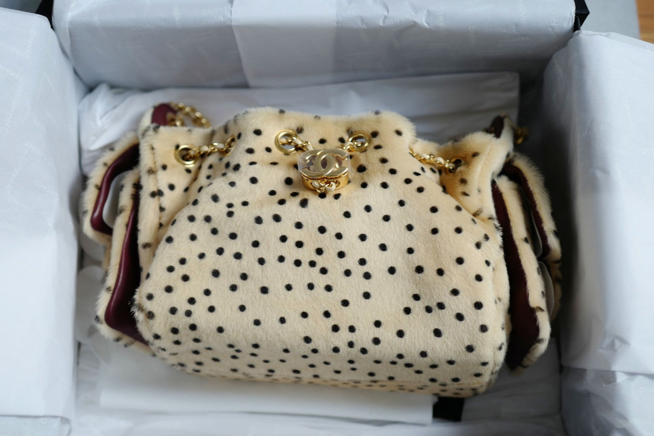 NEW Chanel 26A Mini Hobo Leopard Matthieu Blazy Light Beige & Black GHW