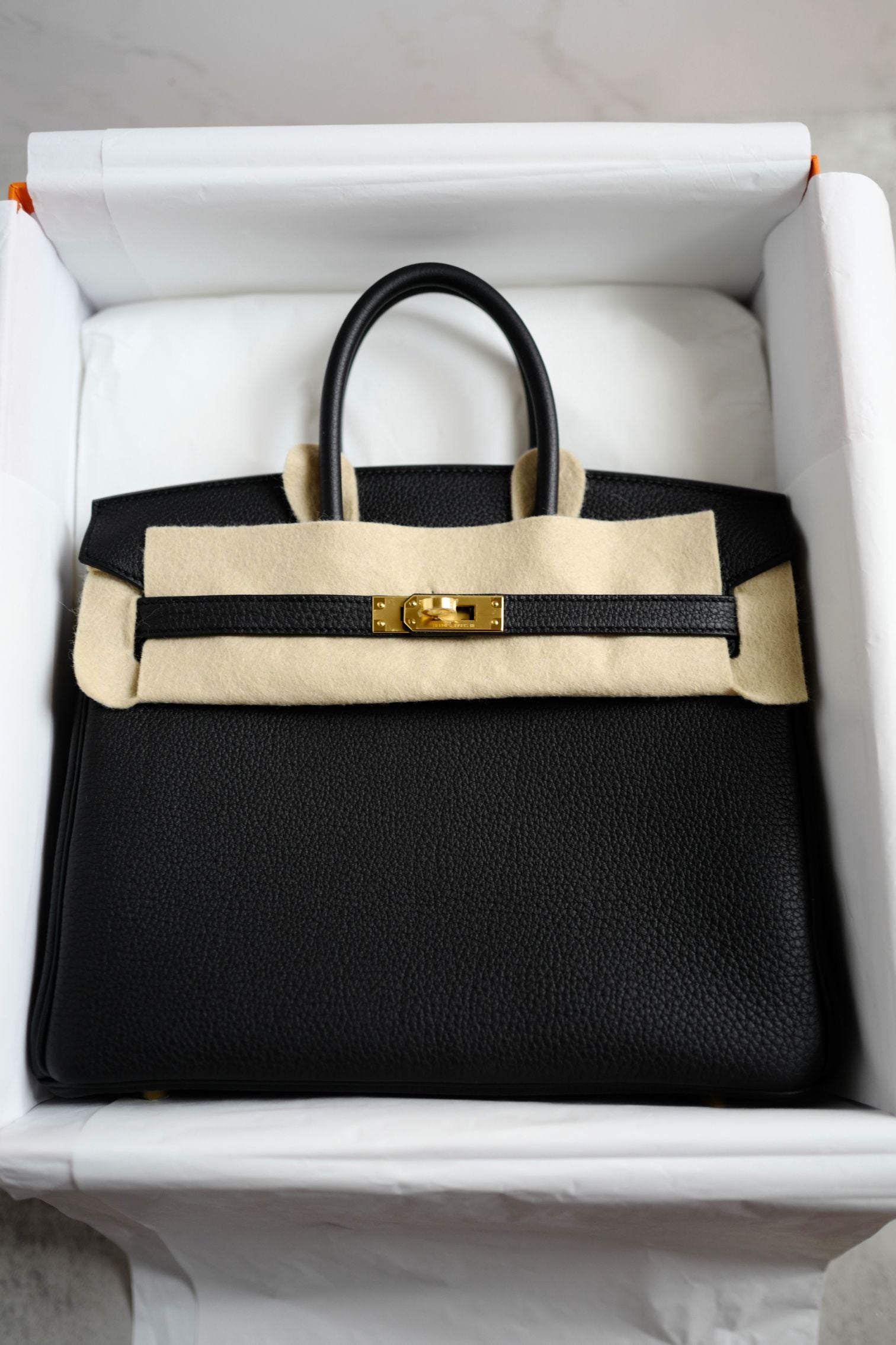 New Hermès Birkin 25 Black Togo Leather Gold Hardware