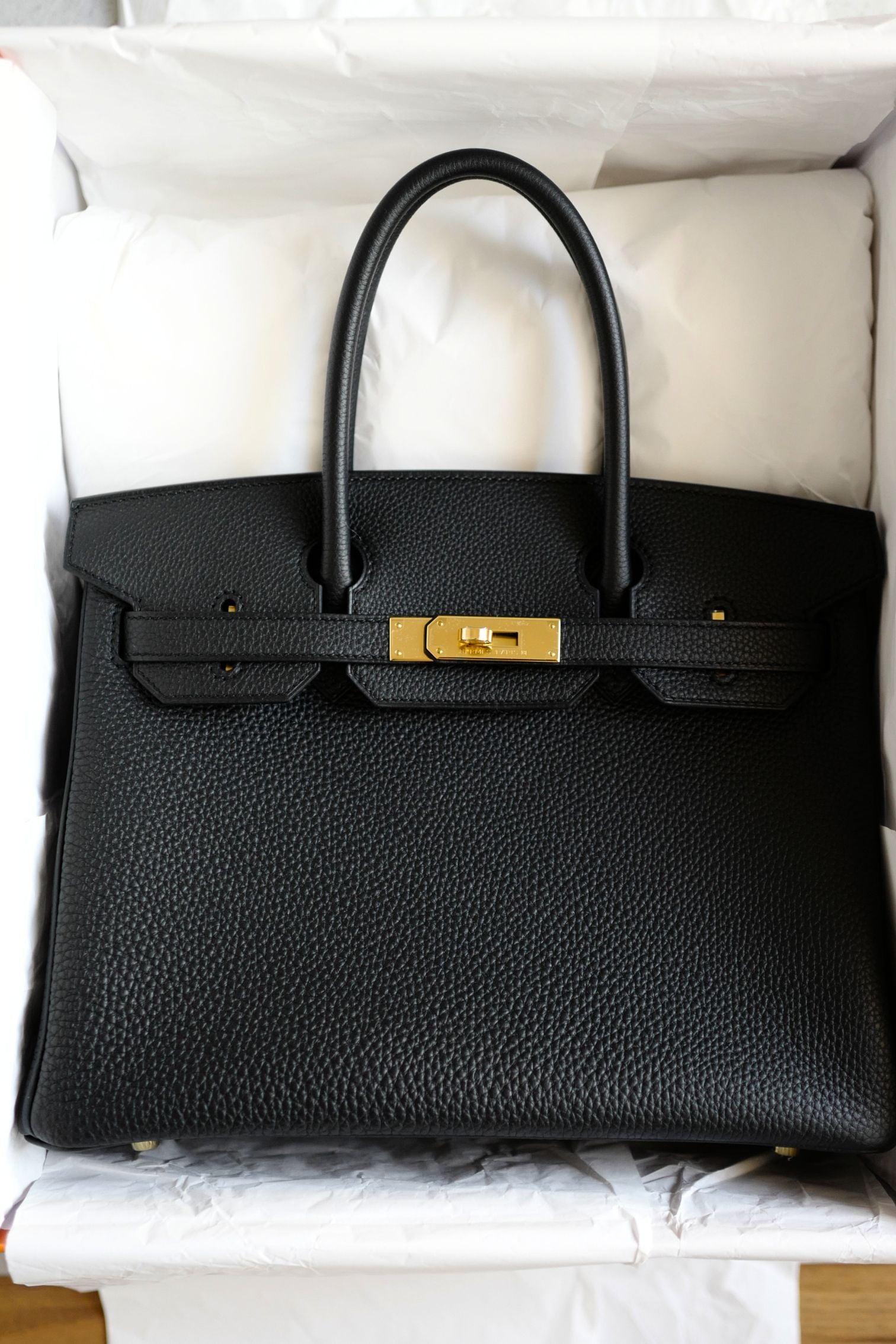 BNIB Hermes Birkin 30 Black Togo Leather Gold Hardware G Stamp 2026