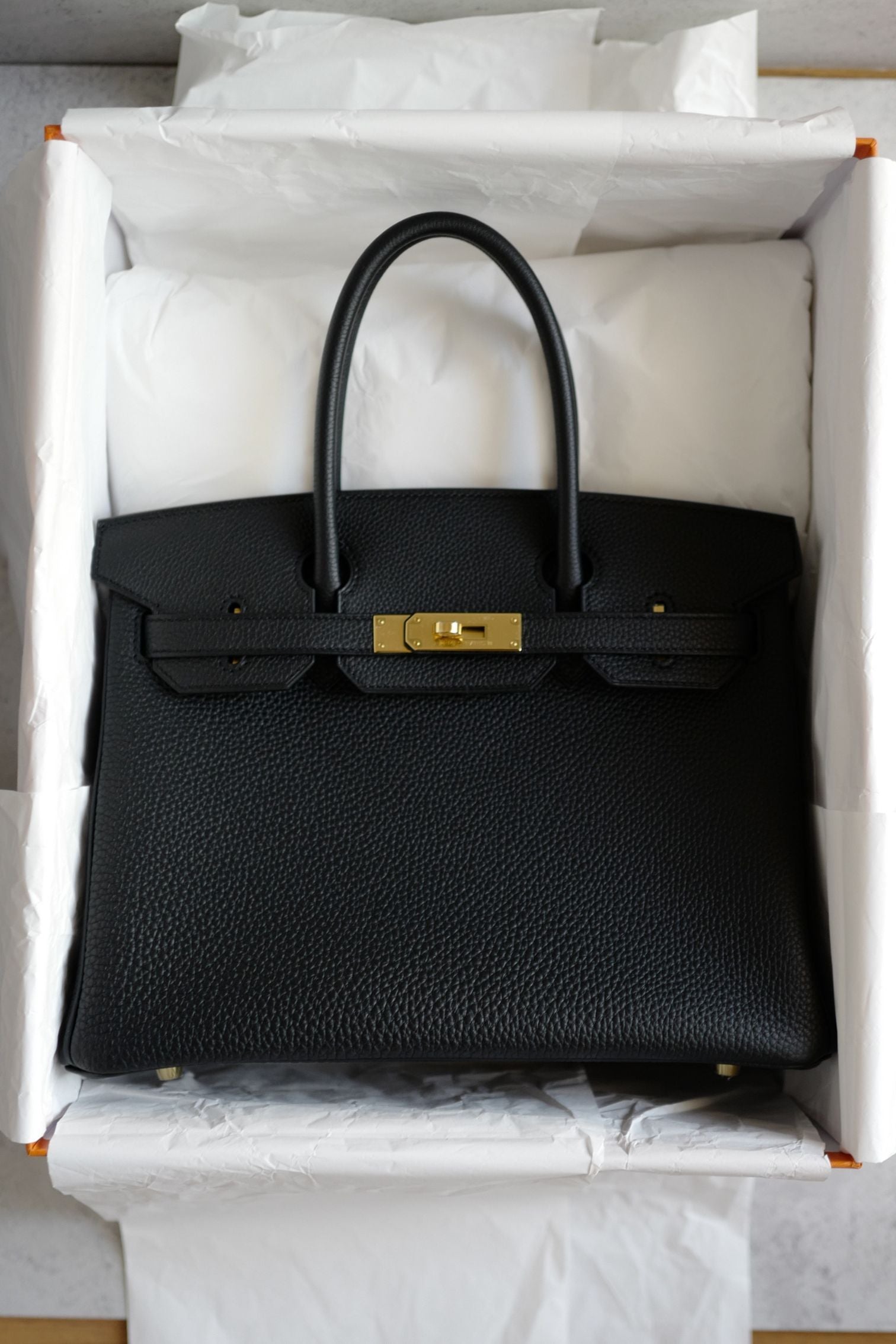 BNIB Hermes Birkin 30 Black Togo Leather Gold Hardware G Stamp 2026