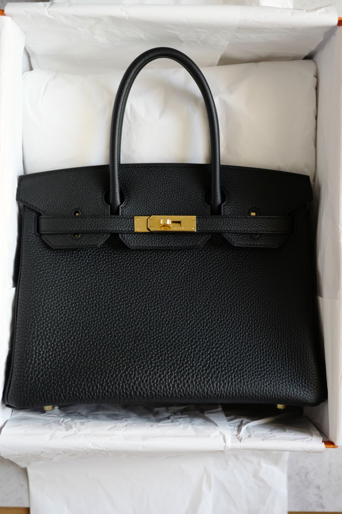 Hermès Birkin 30 Black Togo Leather Gold Hardware Z Stamp 2022