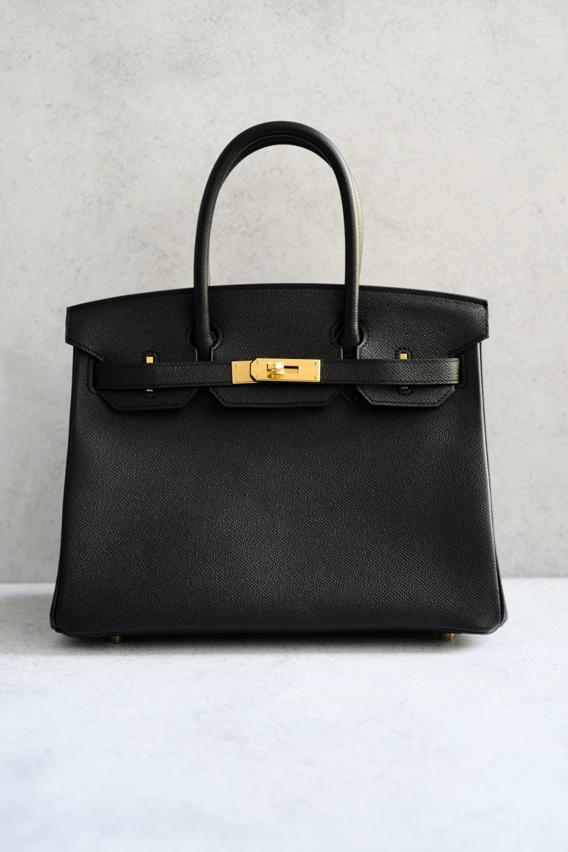 Hermès Birkin 30 Black Epsom Leather Gold Hardware D Stamp 2019