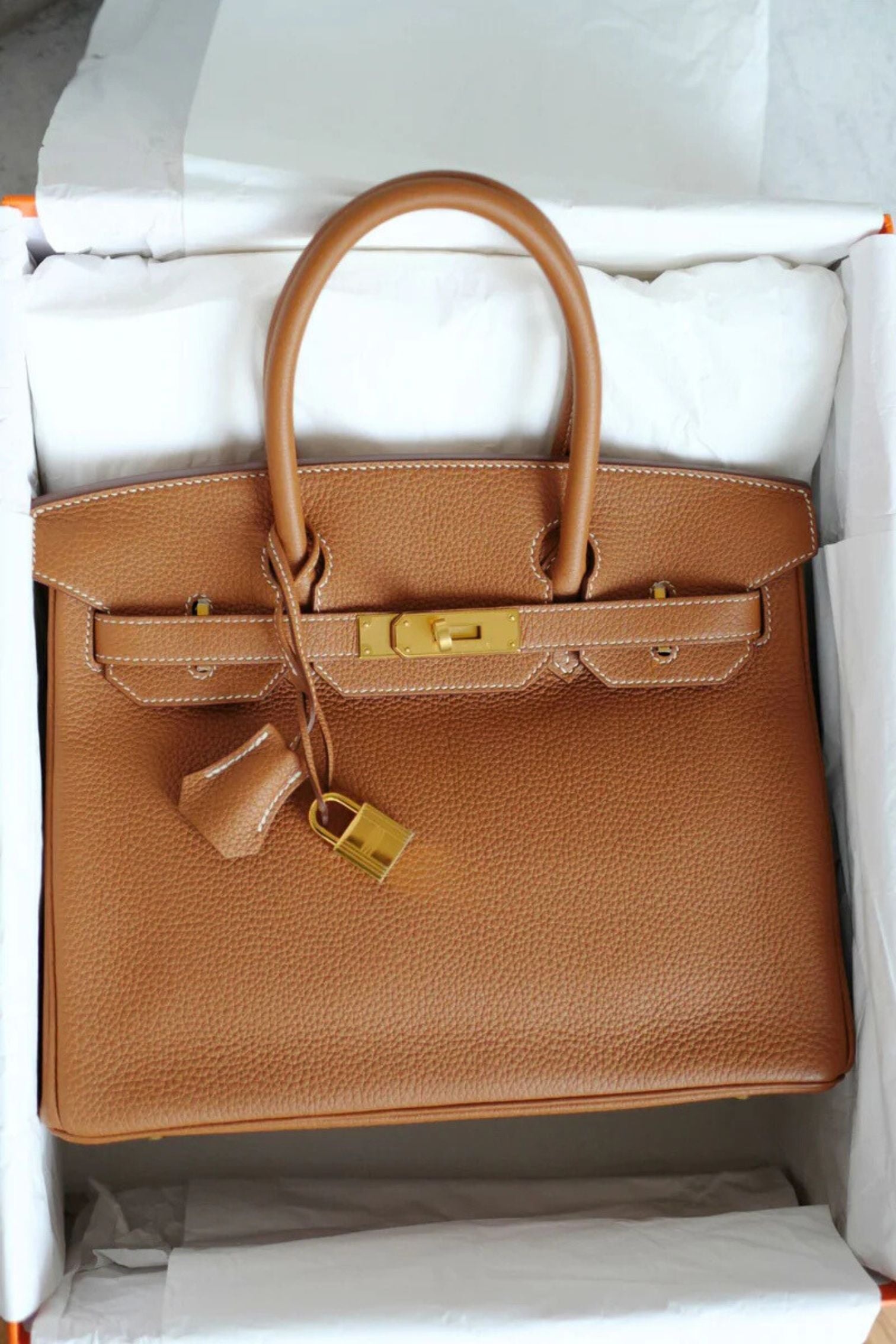 Hermès Birkin 30 Gold Togo Leather Gold Hardware Z Stamp