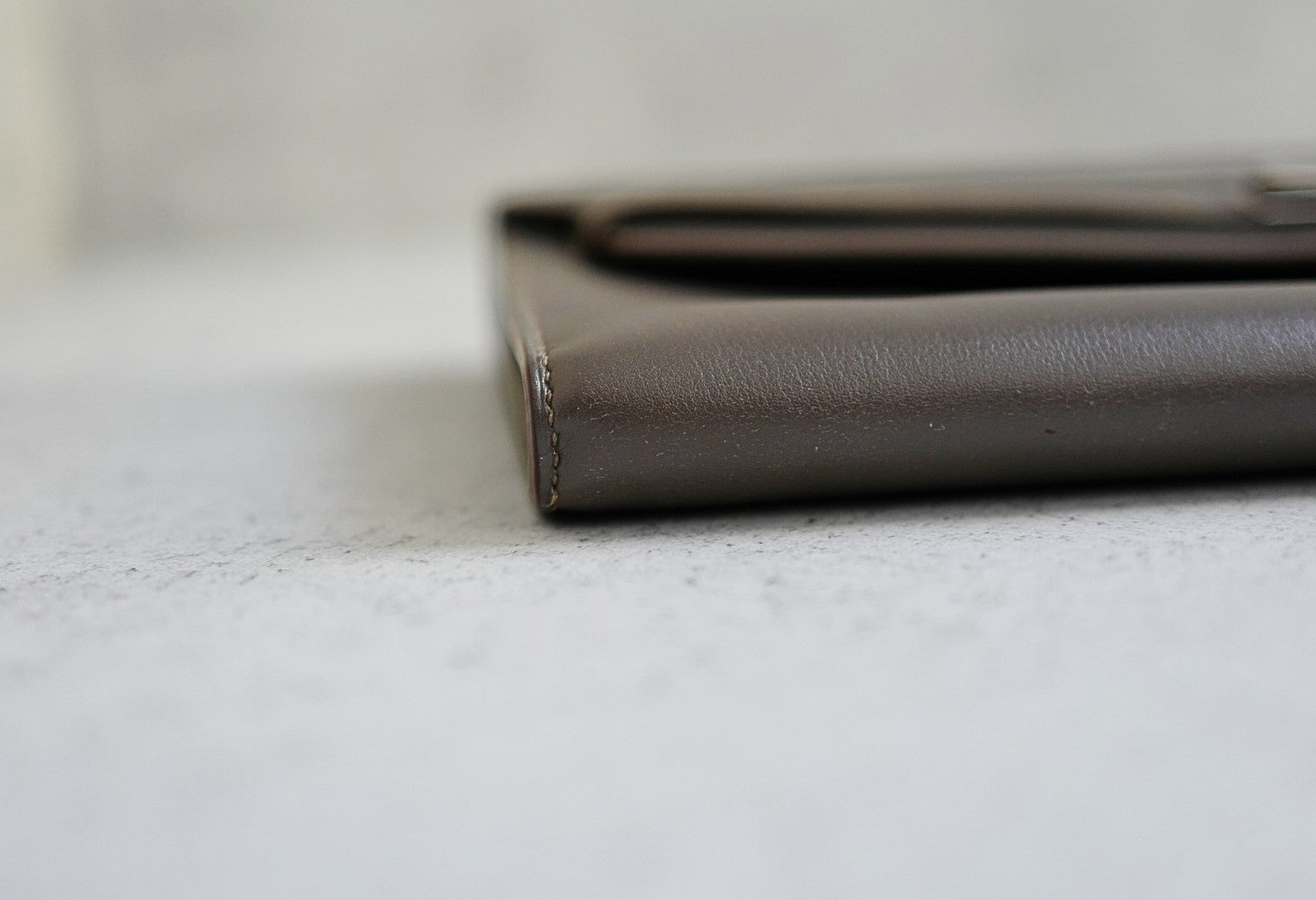 Hermès Kelly Cut Etain Swift Leather Palladium Hardware Preowned Clutch