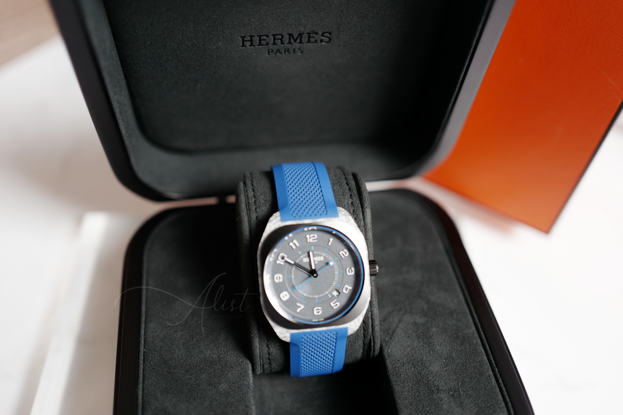 BNIB Hermès H08 Watch Composite, 42 mm Bleu Sapphire