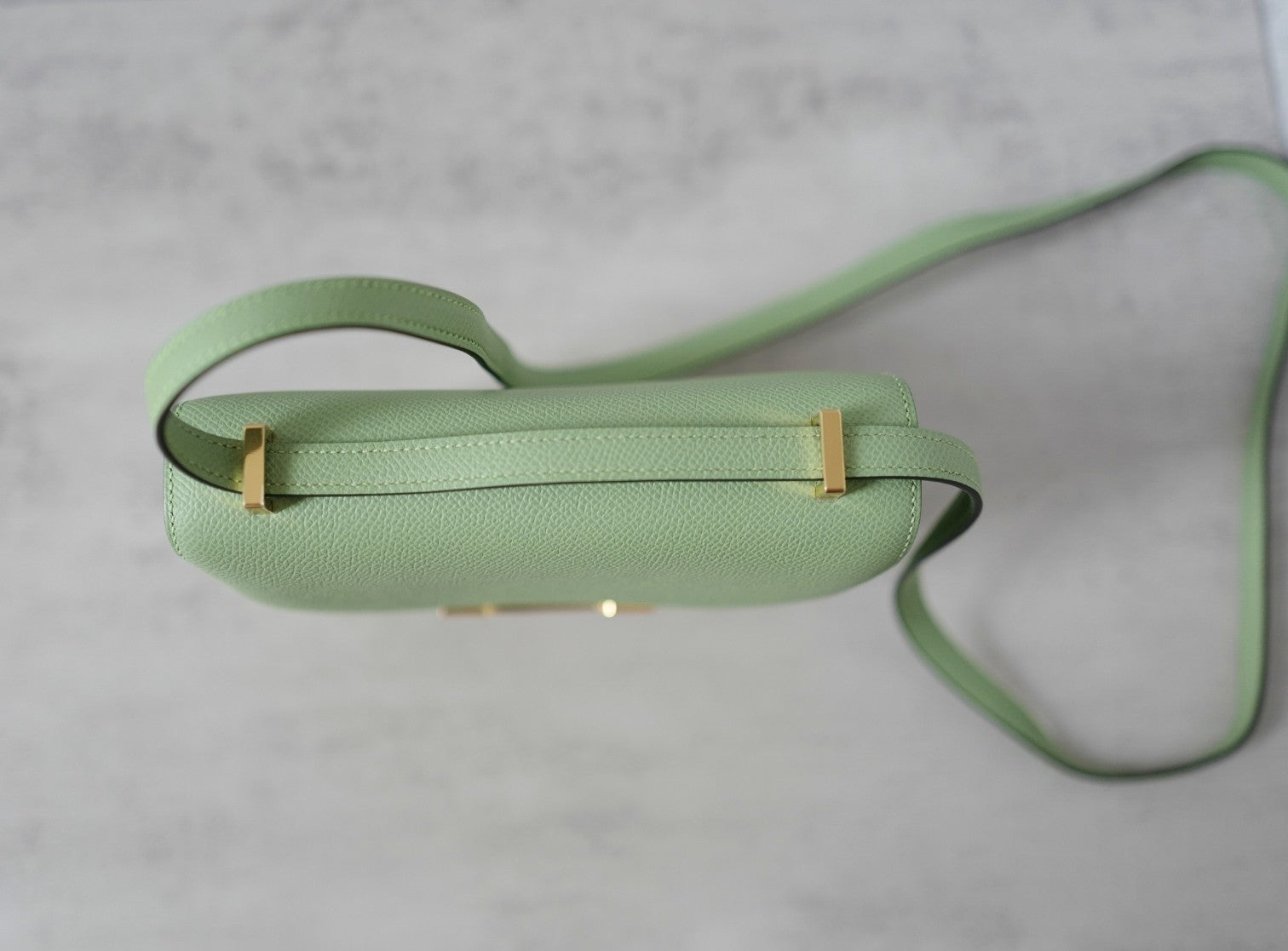 BNIB Hermès Constance 18 Vert Criquet Epsom Leather Bag Exotic Buckle GHW Stamp B 2023