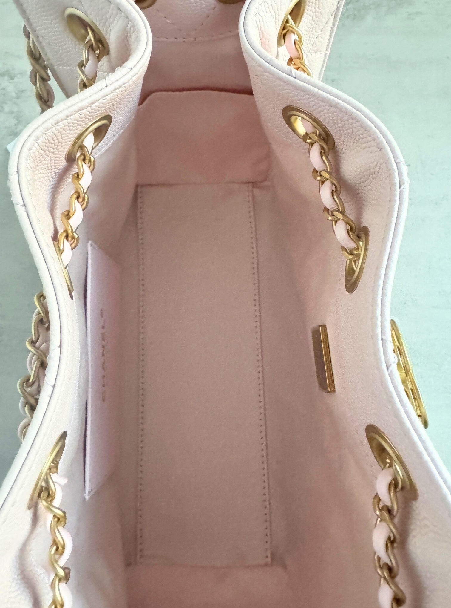 BNIB Chanel 26C Mini Hobo Bag Pink Grained Calfskin with Gold Hardware