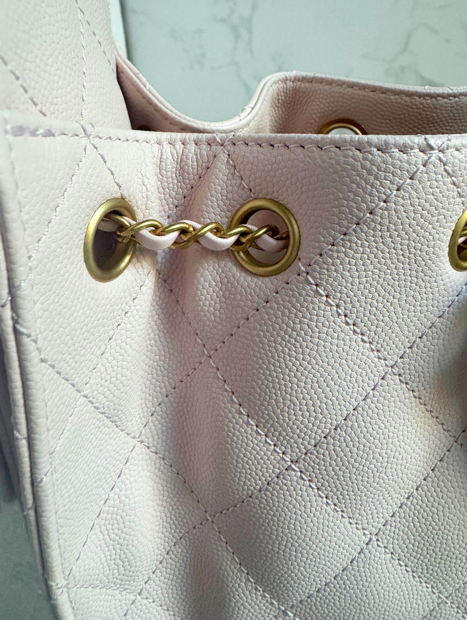 BNIB Chanel 26C Mini Hobo Bag Pink Grained Calfskin with Gold Hardware