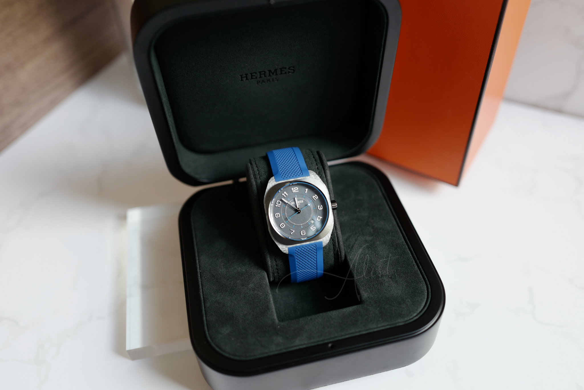 BNIB Hermès H08 Watch Composite, 42 mm Bleu Sapphire