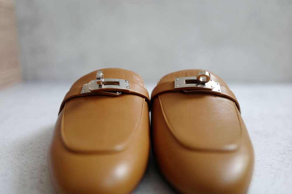 BNIB Hermes Mule Femme OZ Chevre Natural size 38