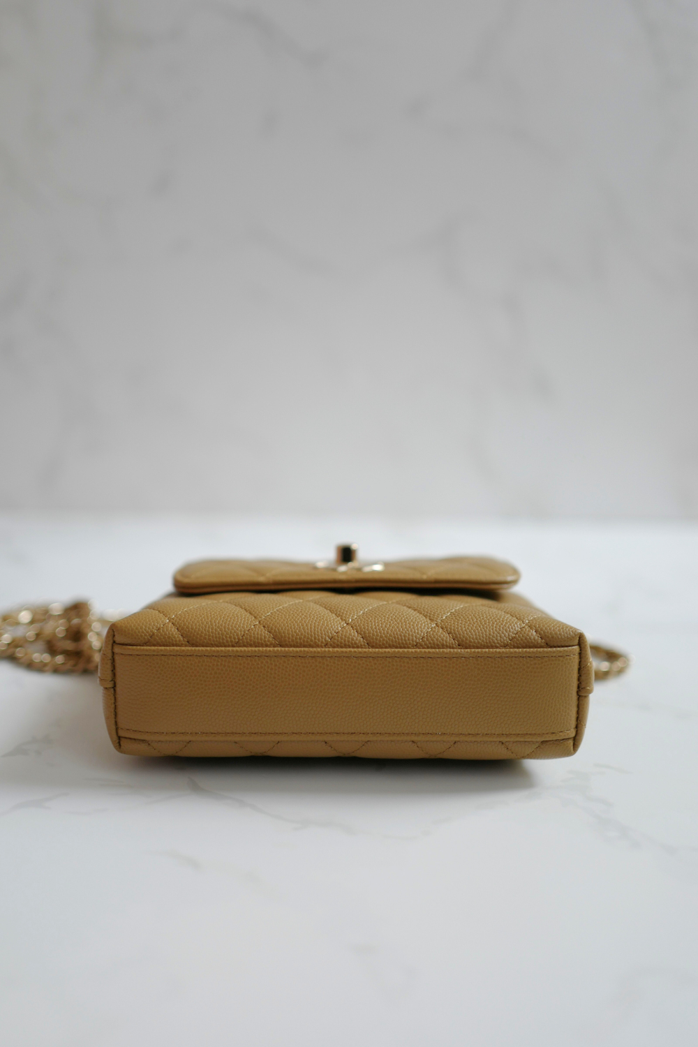 BNIB Chanel 25B Nano Coco Handle Bag – Dark Beige Caviar Leather Champagne Gold Hw