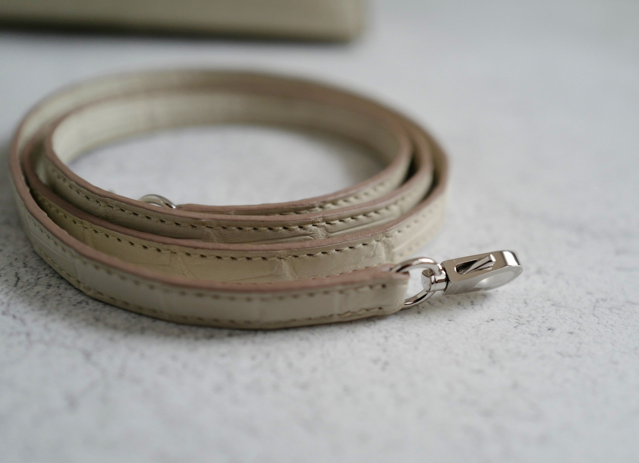 BNIB Hermès Mini Kelly 20 Beton Matte Crocodile with Palladium Hardware Stamp K