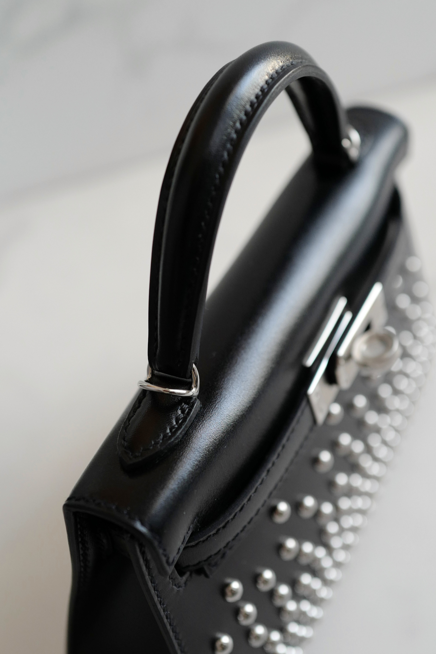 BNIB Hermès Kelly 20 Clouté Studded with Palladium Hardware