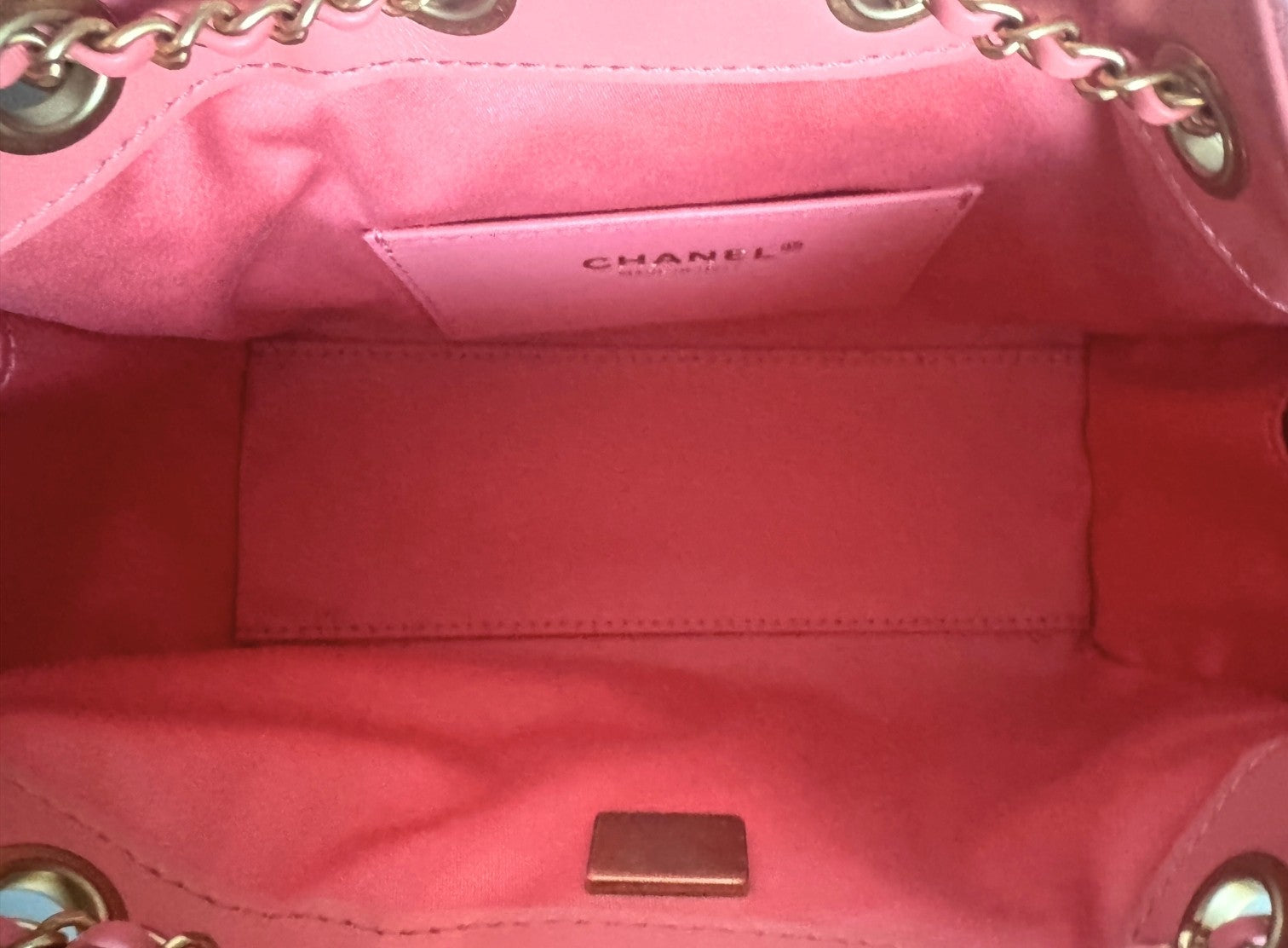 NEW Chanel 26C Mini Hobo Shoulder Bag in Pink Suede with Gold Hardware