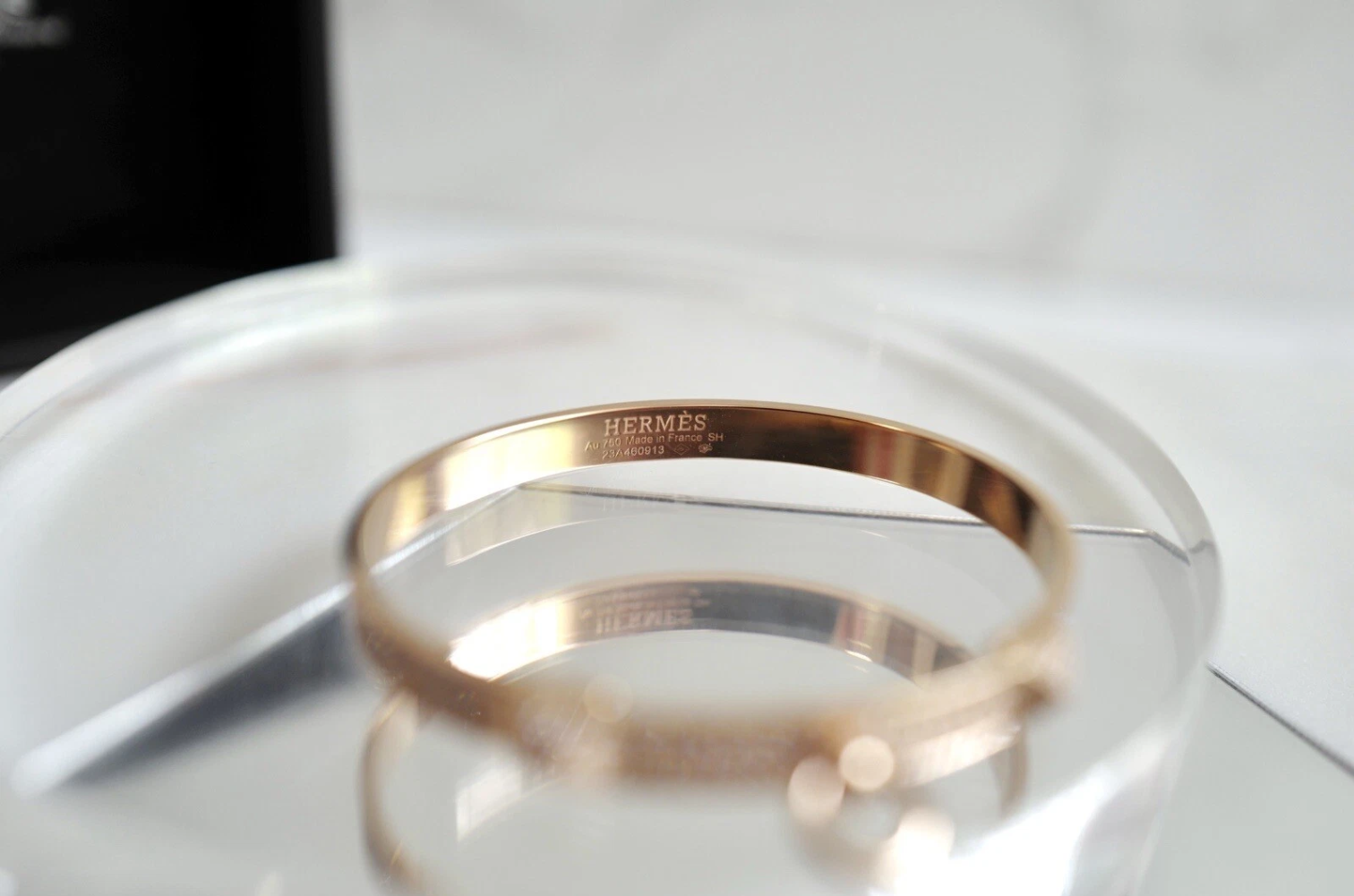 NEW Hermes Collier De Chien Bracelet Rose Gold Full Paved Diamond Small SH $60K