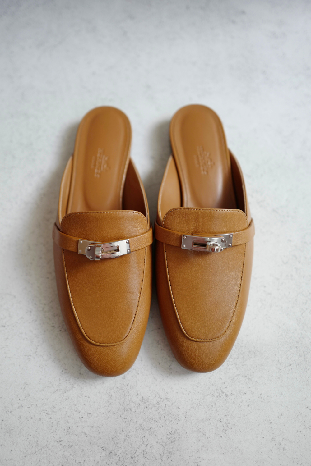 BNIB Hermes Mule Femme OZ Chevre Natural size 38