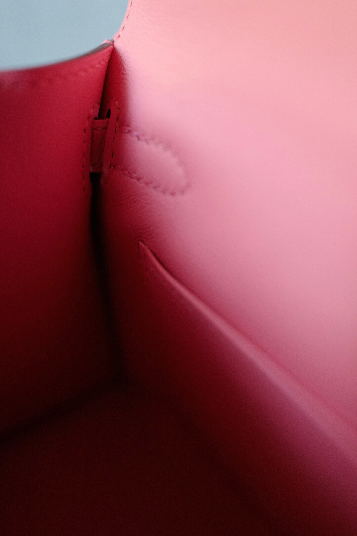 Hermès Kelly Pochette Rose d’Été Swift Leather with Palladium Hardware Z Stamp