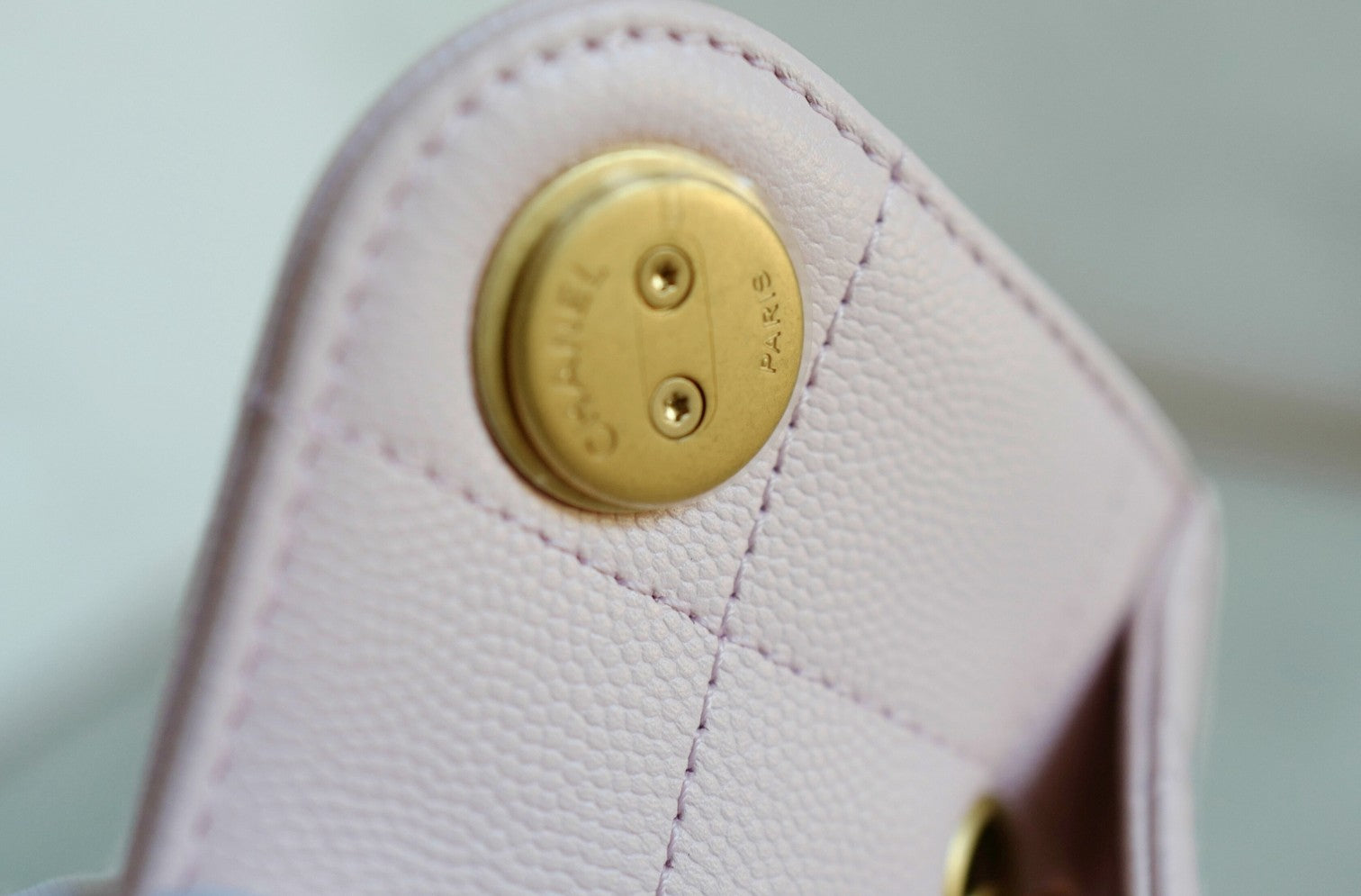 BNIB Chanel 26C Mini Hobo Bag Pink Grained Calfskin with Gold Hardware