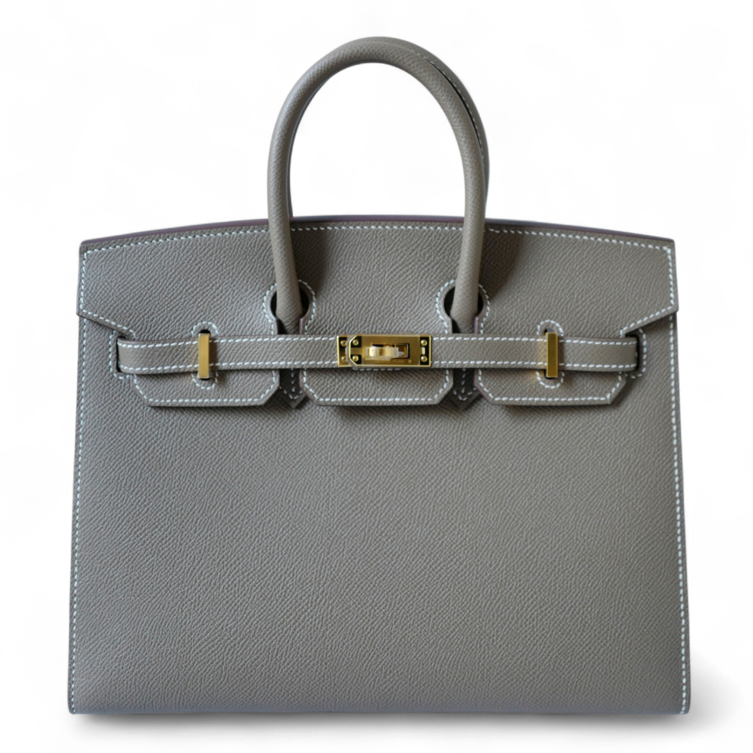 Hermès Birkin 25 Etoupe Epsom Sellier with Gold Hardware