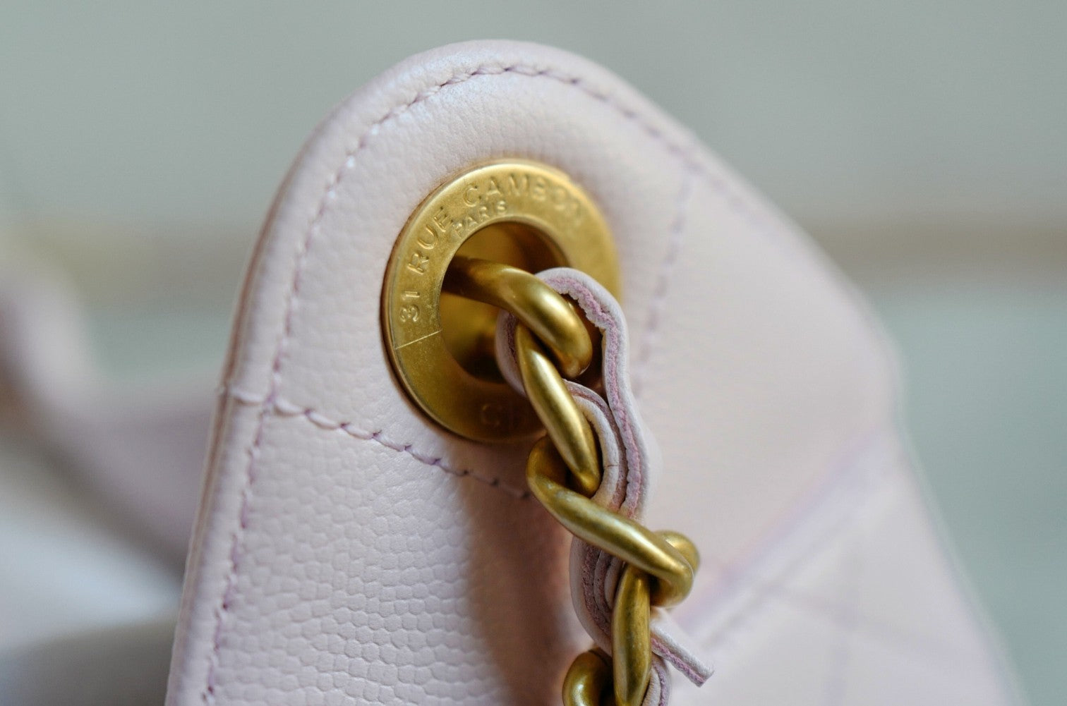 BNIB Chanel 26C Mini Hobo Bag Pink Grained Calfskin with Gold Hardware