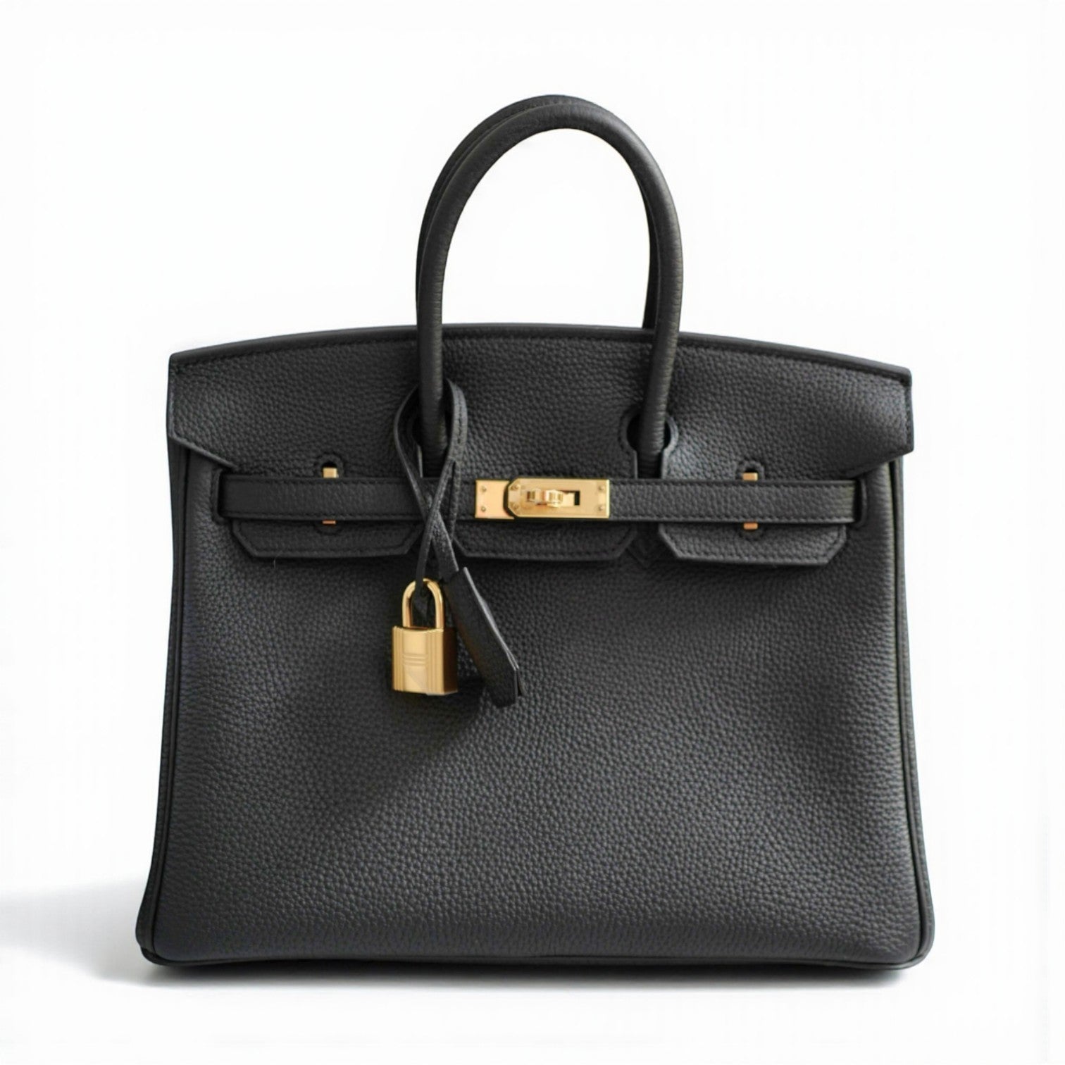 BNIB Hermes Birkin 25 Noir Black Togo Gold Hardware