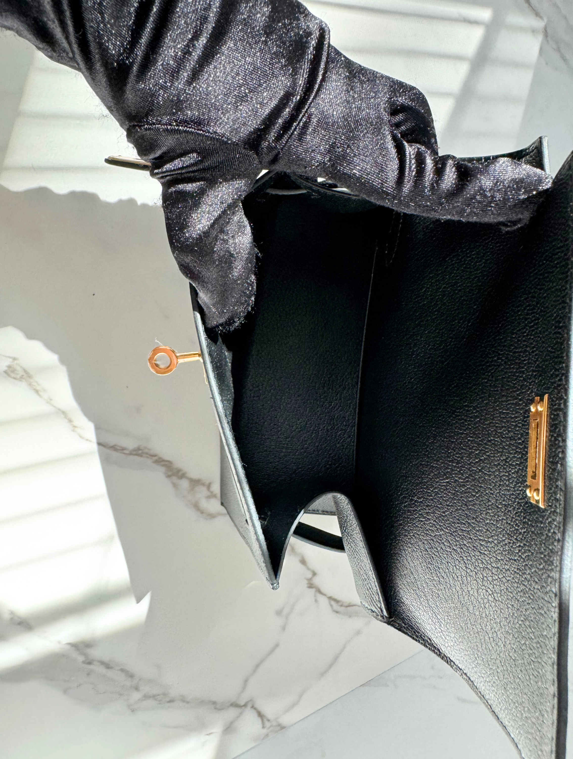 BNIB Hermès Kelly Désordre Black Epsom Leather with Gold Hardware